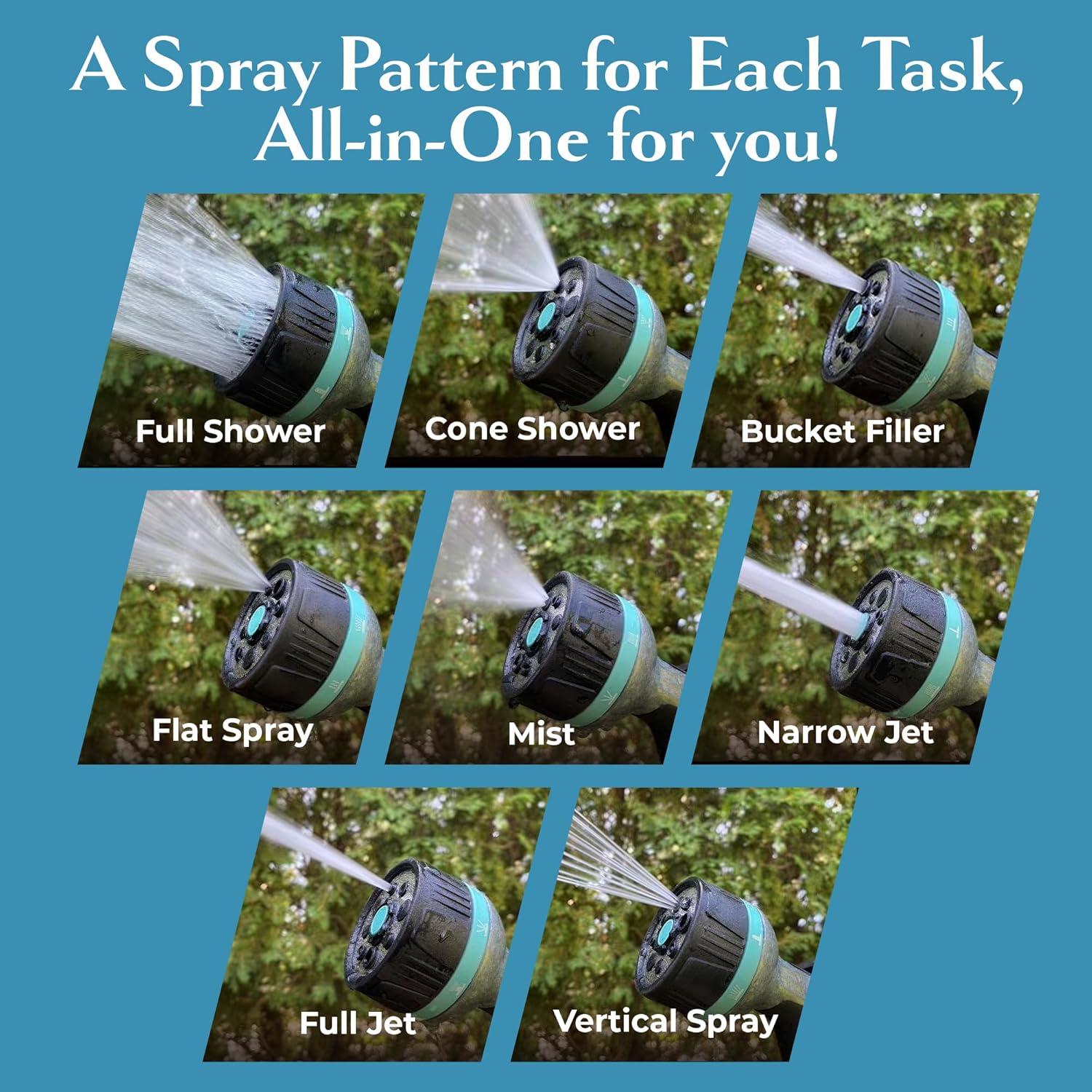 Boquilla de Manguera de Metal New England 500011 8 Patrones