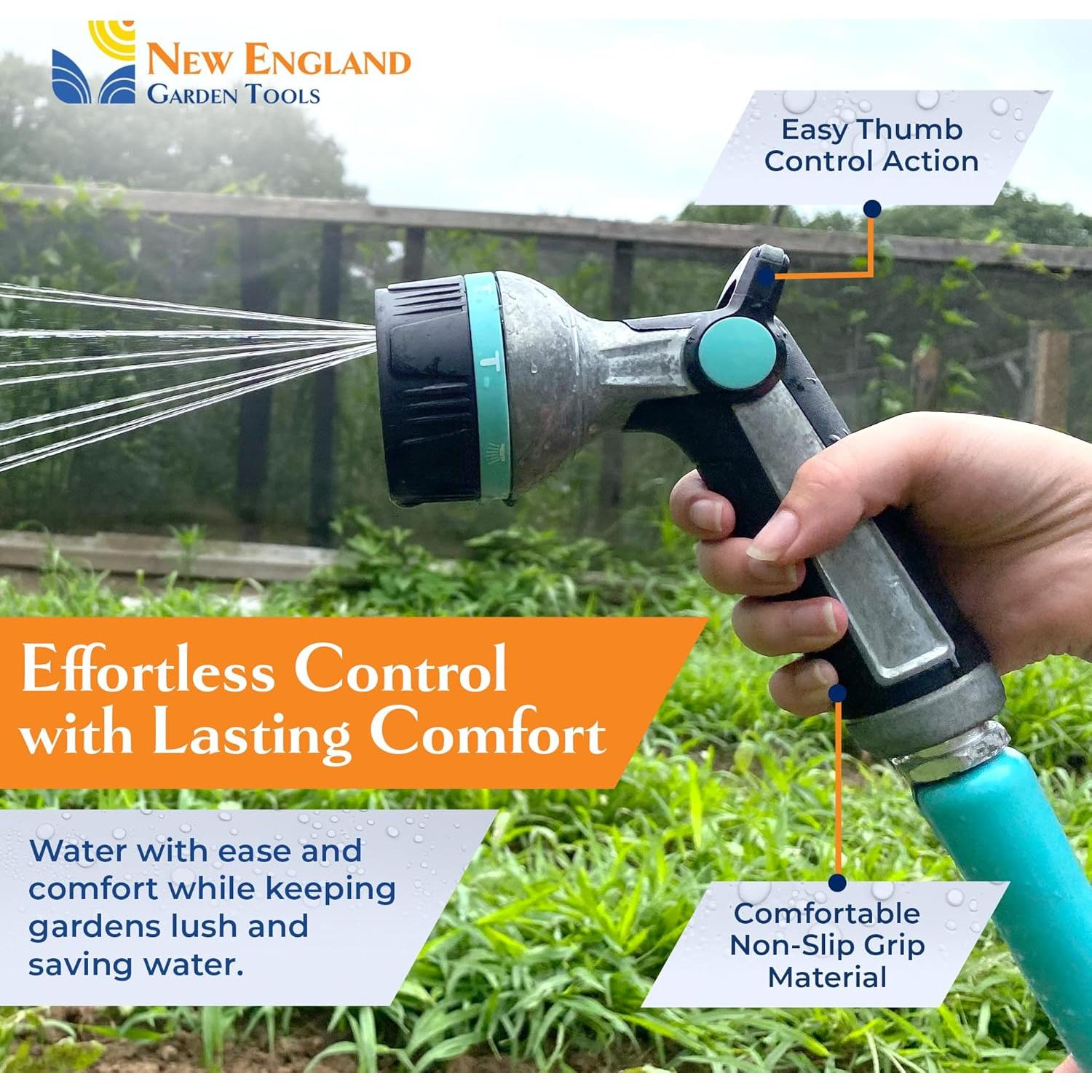 Boquilla de Manguera de Metal New England 500011 8 Patrones