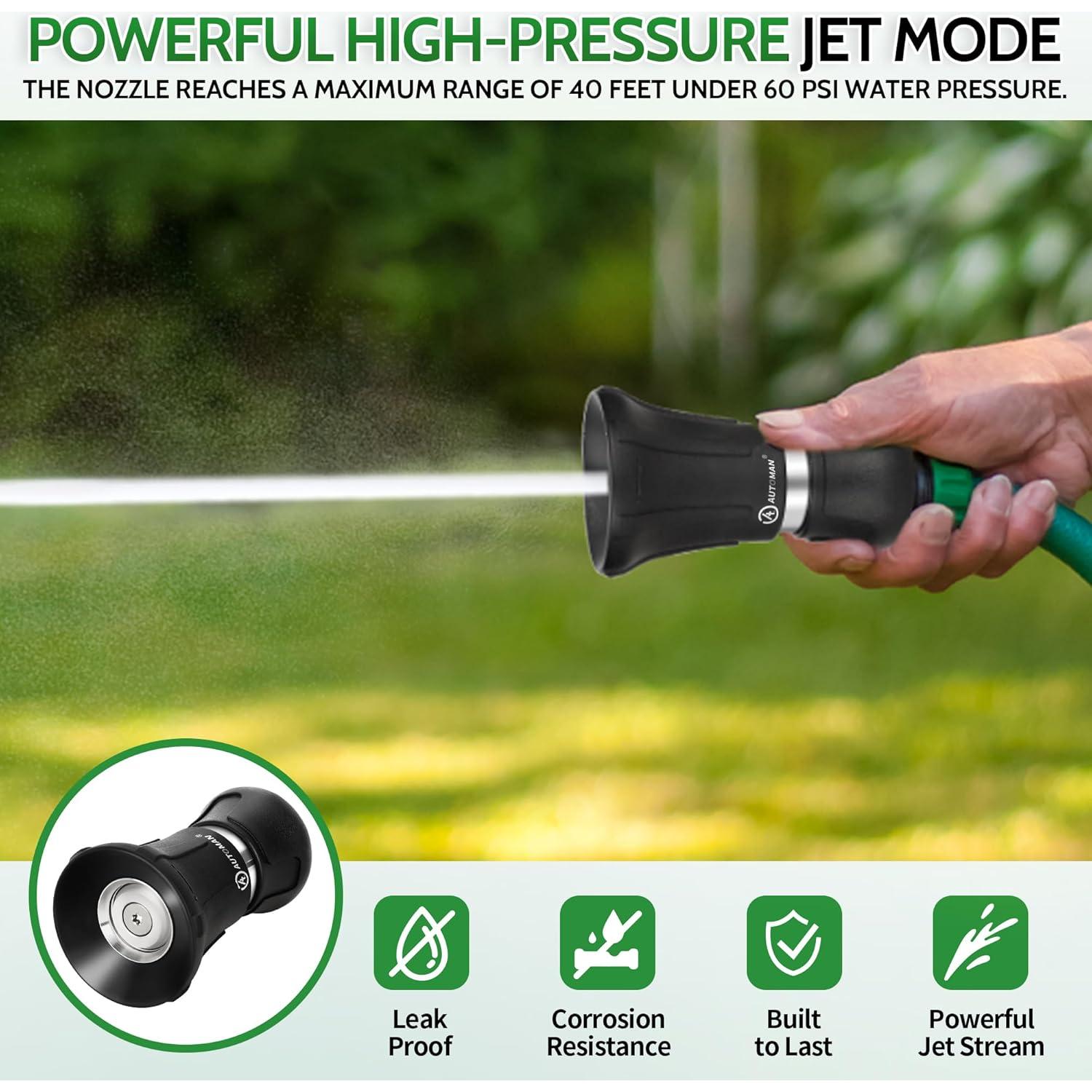 Boquilla de Manguera de Jardín AUTOMAN Alta Resistencia - 2 Piezas