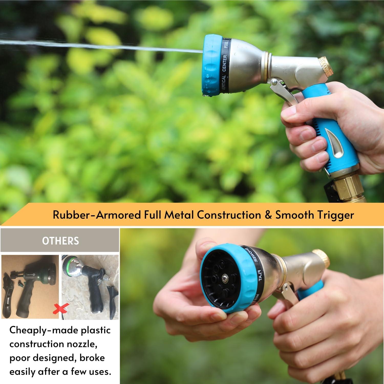 Boquilla de Manguera HOSUN Metal 8 Patrones Riego Jardín