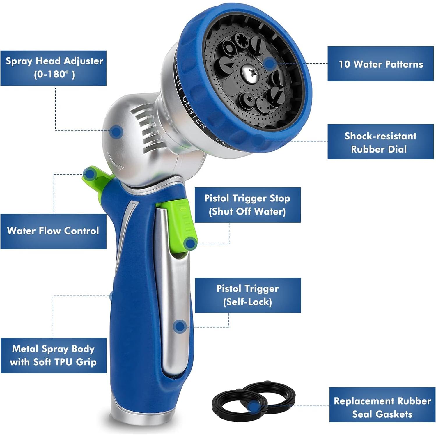 Boquilla de Manguera de Jardín RESTMO, Alta Presión, Ajustable 180°