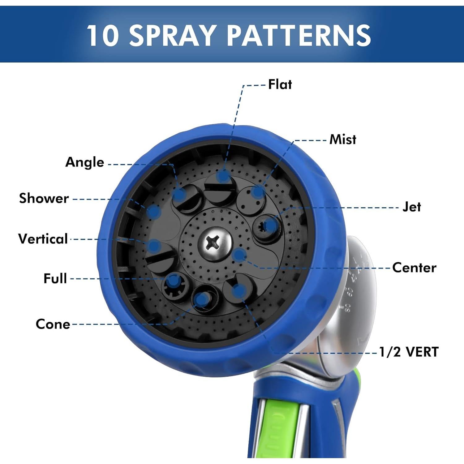 Boquilla de Manguera de Jardín RESTMO, Alta Presión, Ajustable 180°