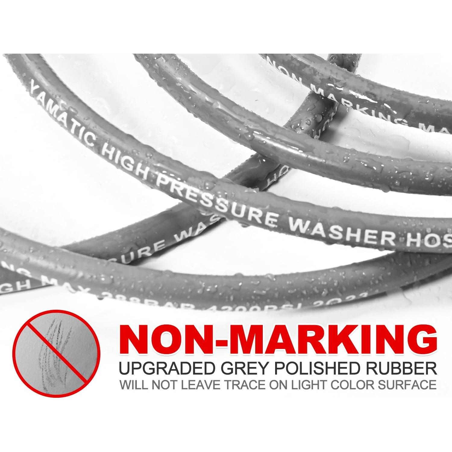 Manguera de Lavadora a Presión YAMATIC 15.24 m 4200 PSI Gris