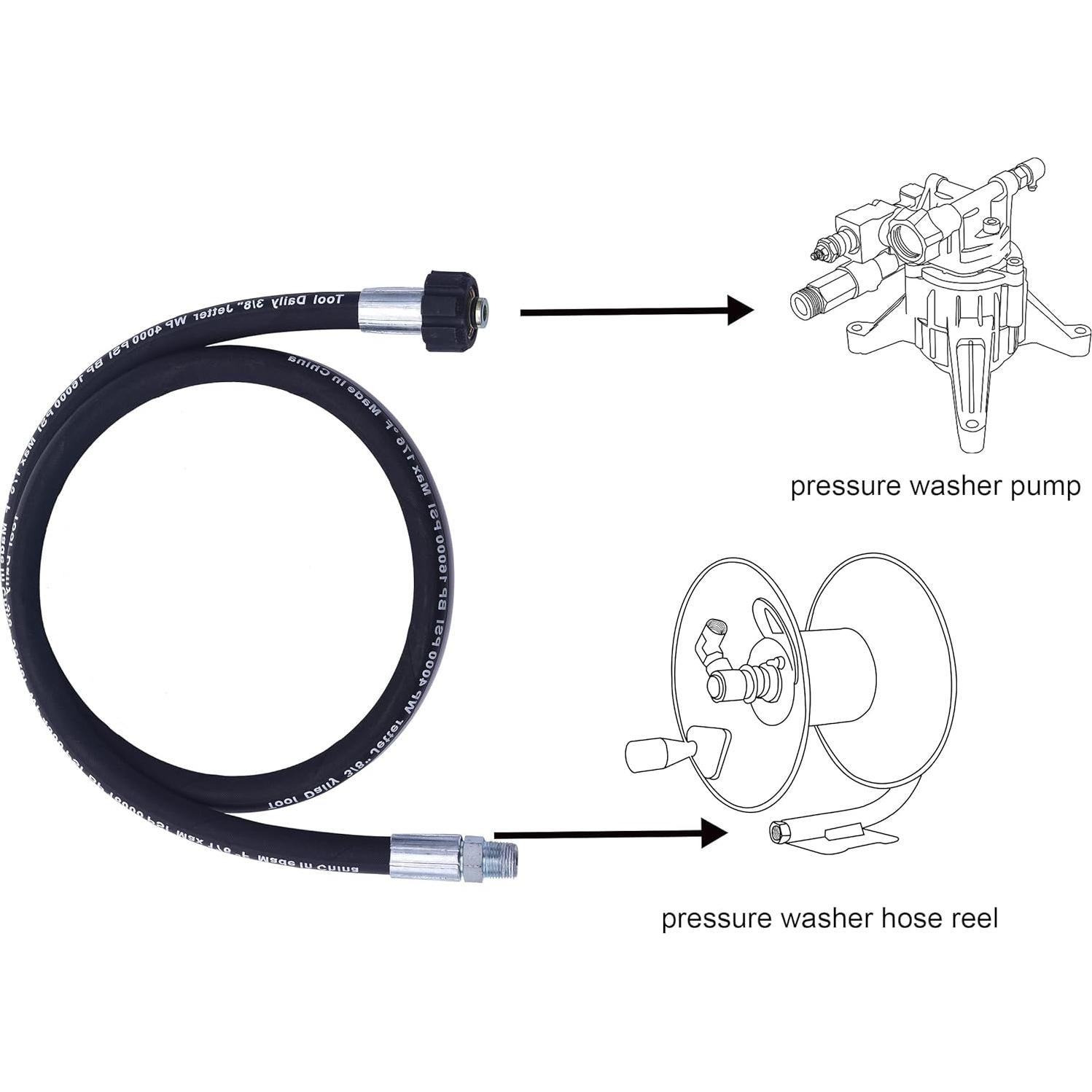 Manguera de presión Tool Daily 1.22 m M22 hembra 3/8 NPT