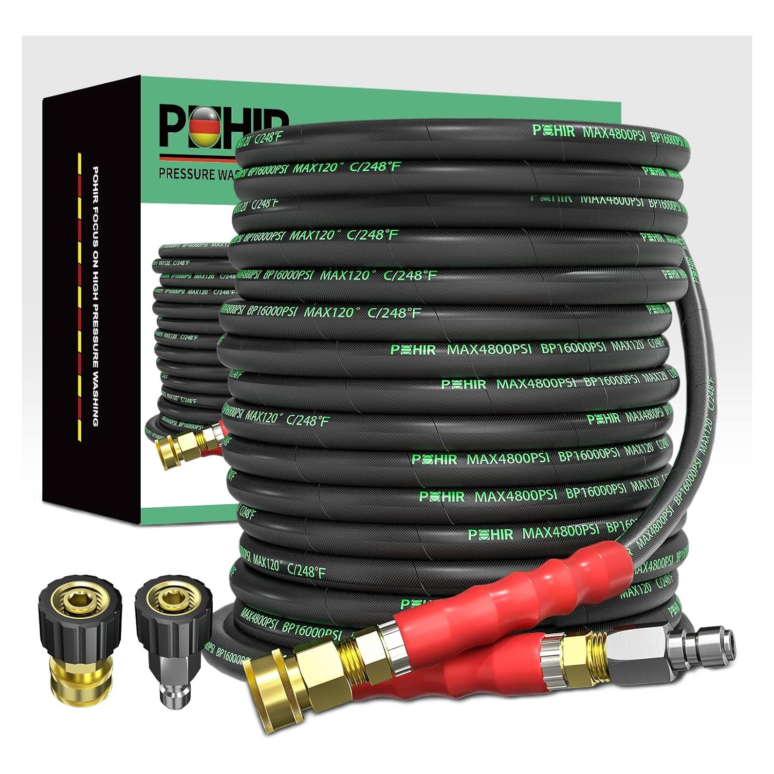 Manguera de Lavadora a Presión POHIR 21.34m 4800PSI