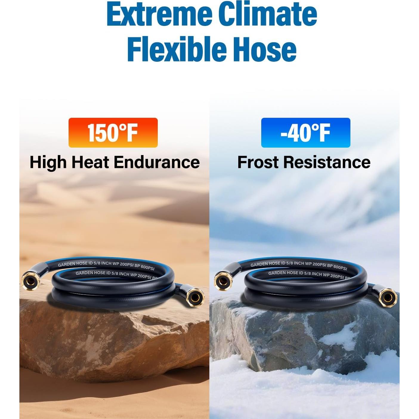 Manguera de Jardín WADEO 1.83m Flexible Alta Resistencia