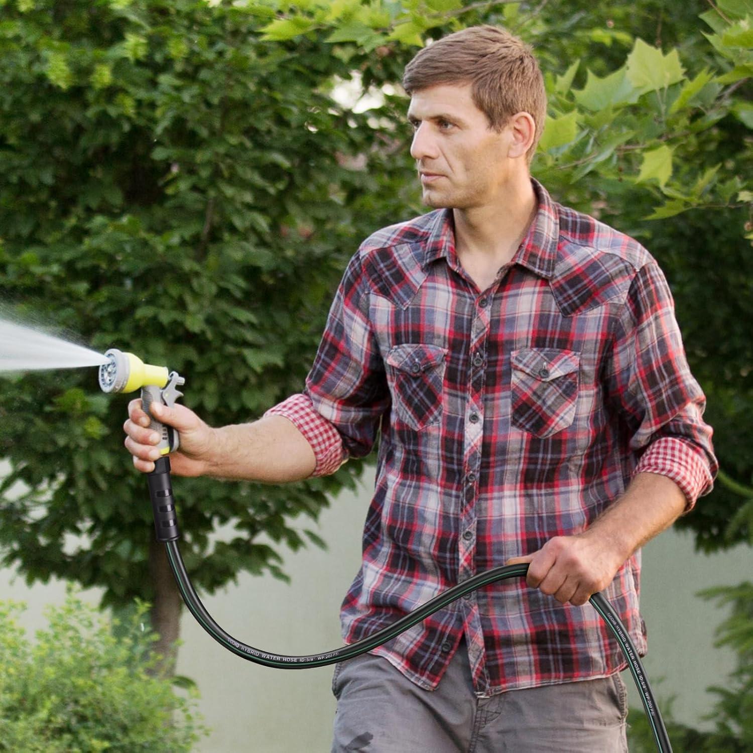 Manguera de Jardín EOOIO 6m Flexible y Resistente a Fugas