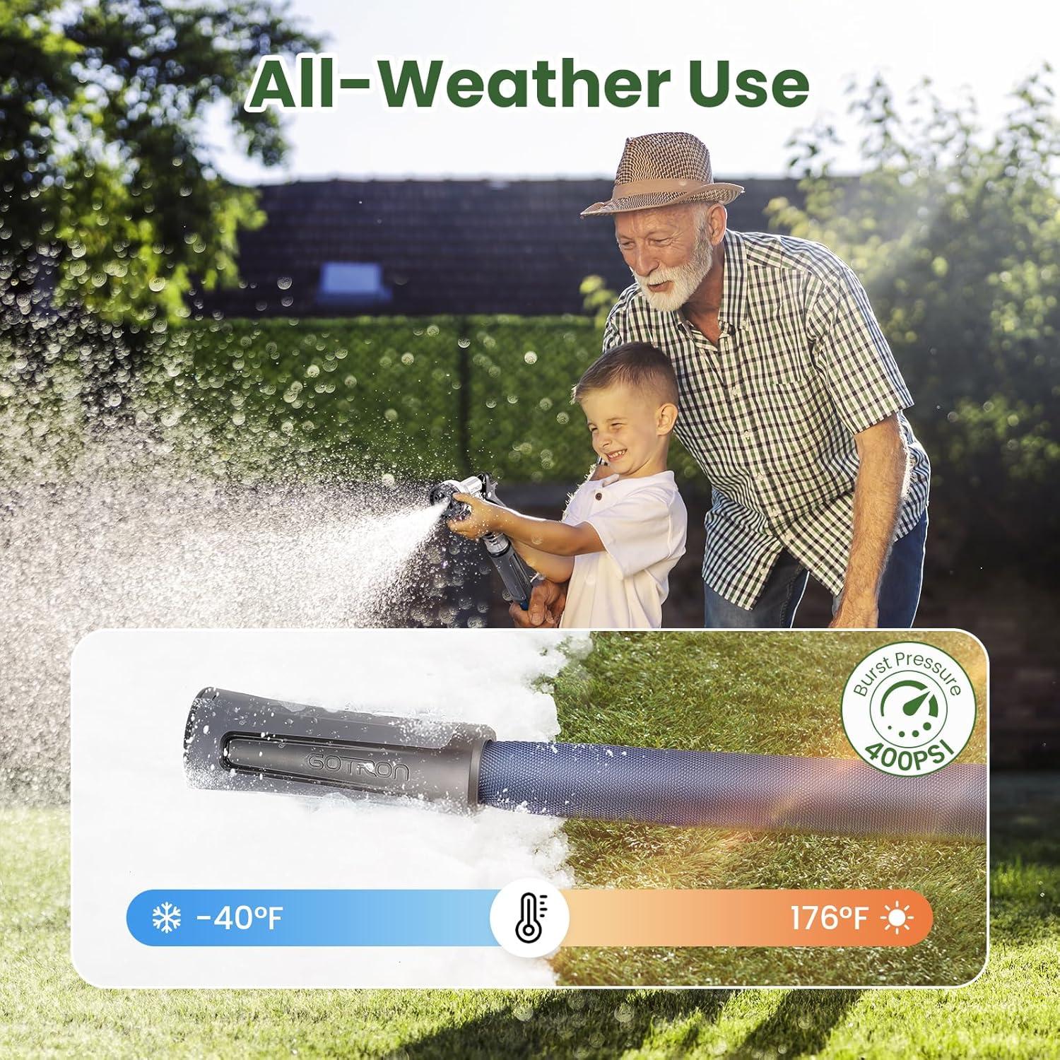 Manguera de Jardín Gotron 30m con Boquilla Multifuncional