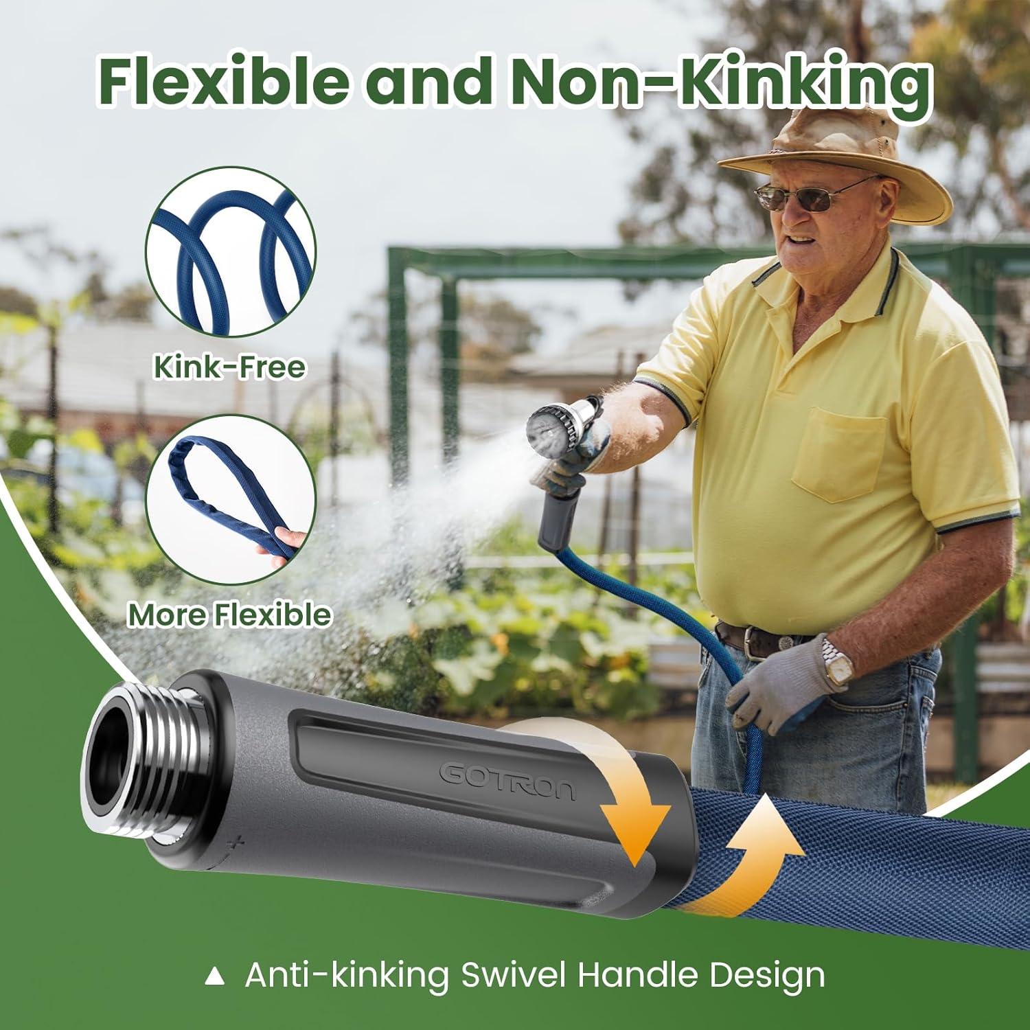 Manguera de Jardín Gotron 30m con Boquilla Multifuncional