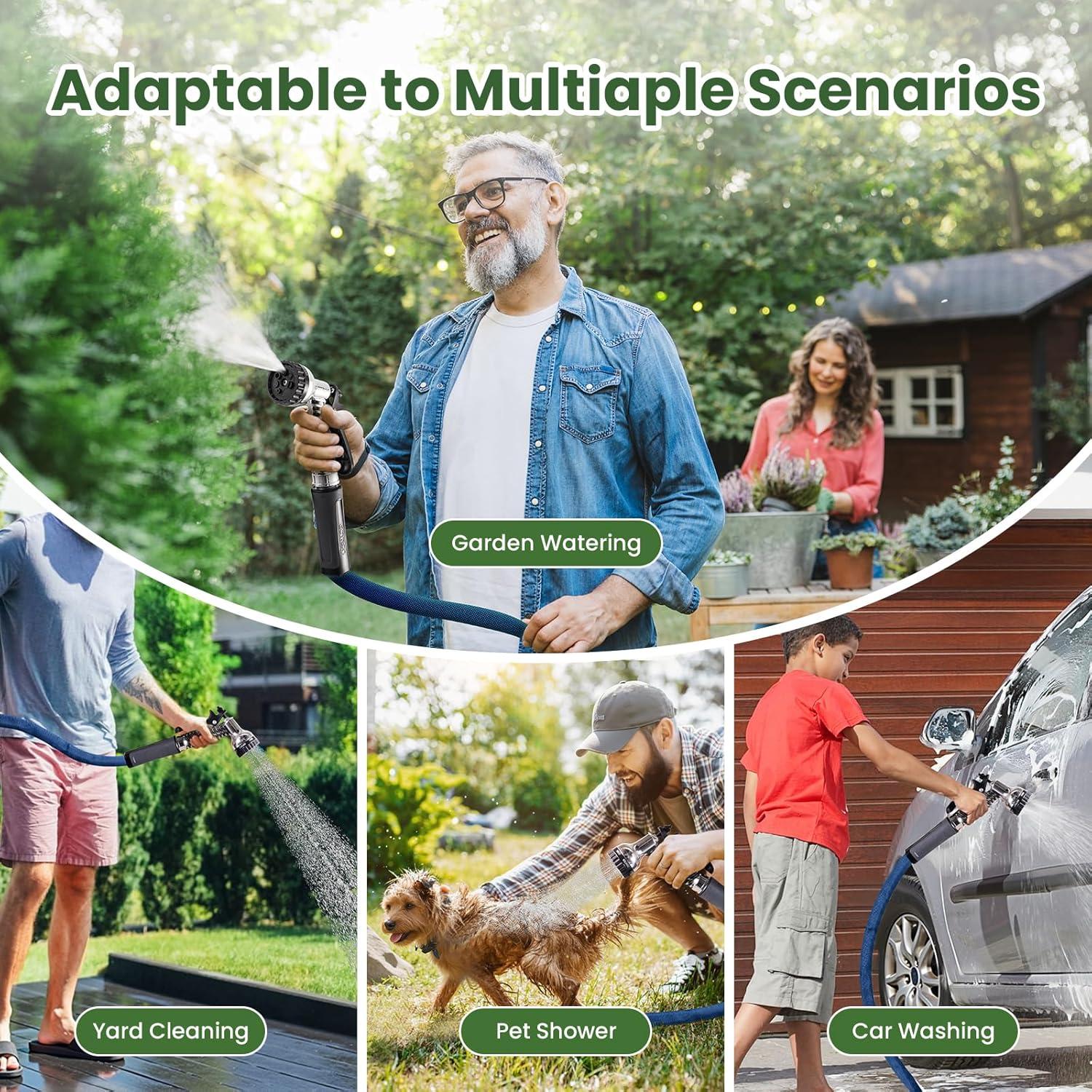 Manguera de Jardín Gotron 30m con Boquilla Multifuncional