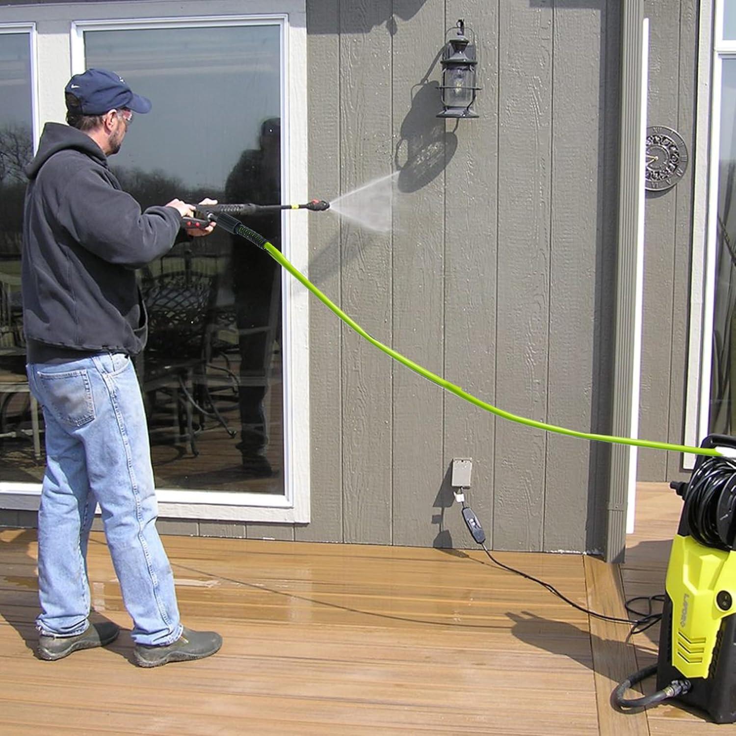 Manguera de Lavadora a Presión Hourleey 9.14 m Verde 6200 PSI