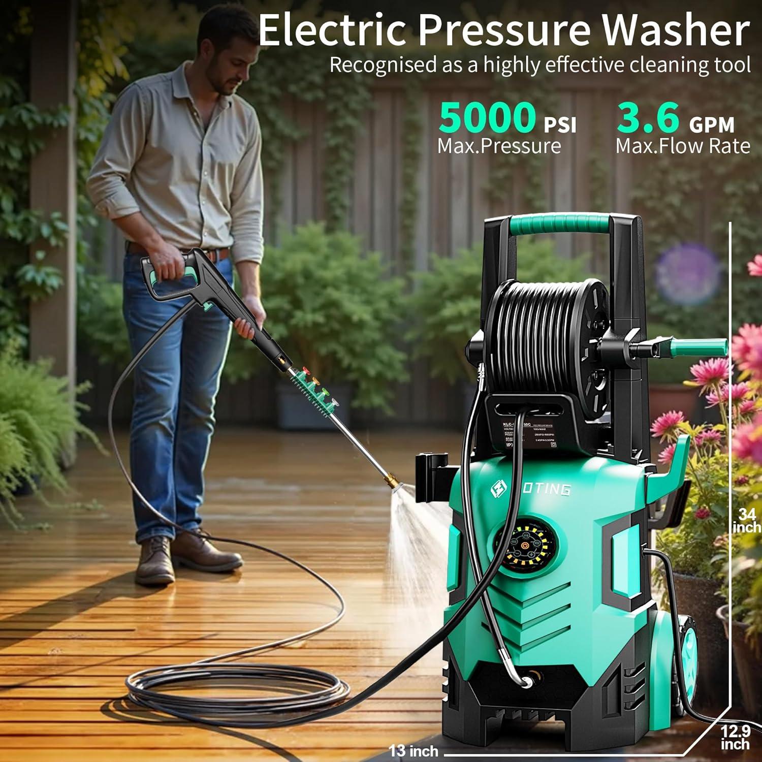 Lavadora a Presión FOTING FT-PRO150C 5000 PSI 8 Niveles Azul