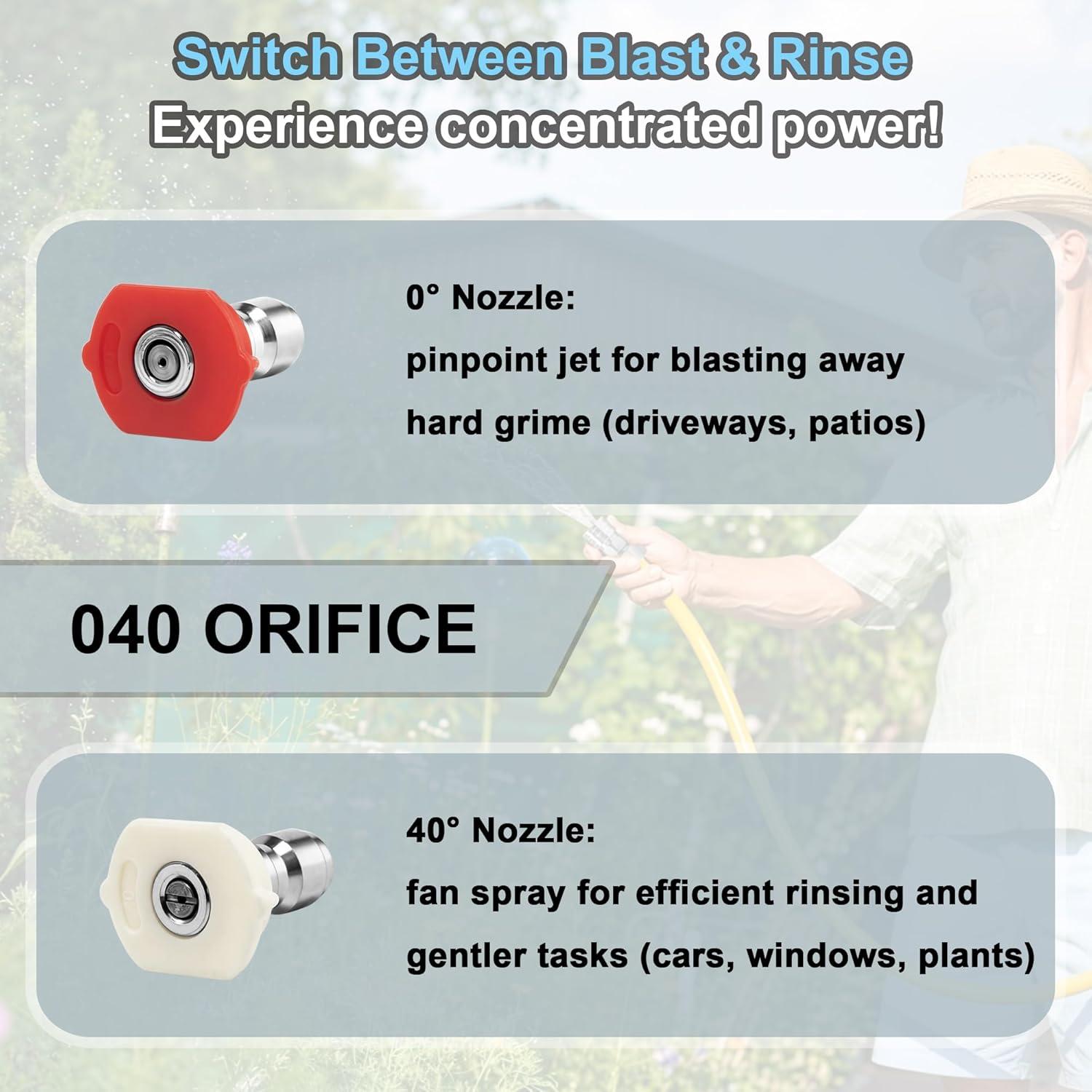 Adaptador de Manguera a Lavadora a Presión POWER TOWN 3/4" a 1/4"