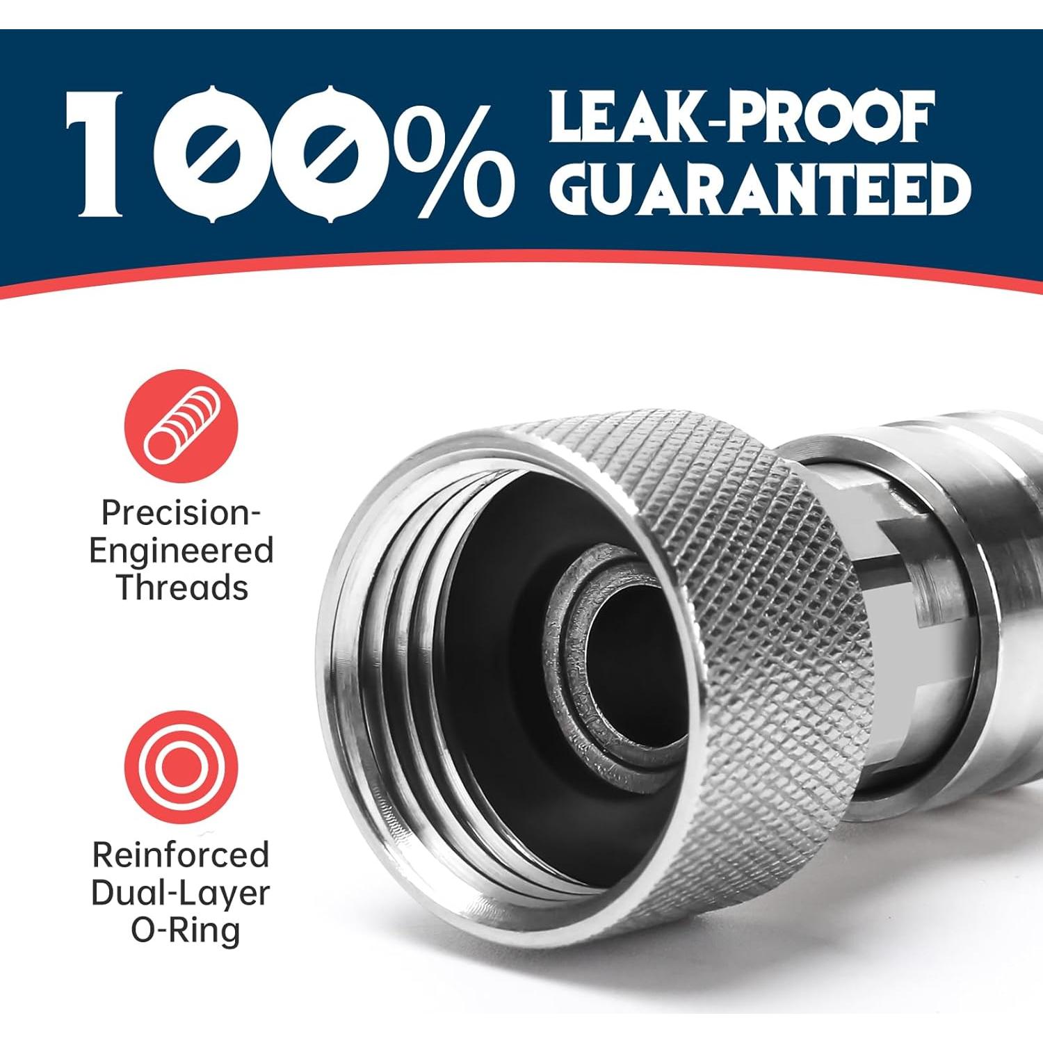 Adaptador de Manguera de Jardín VIPRUSH 3/4" GHT a 1/4" Rápido