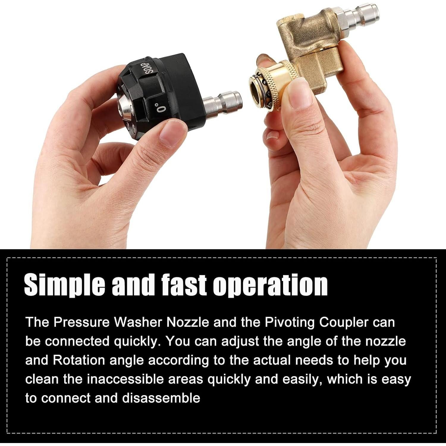 Kit de Boquilla y Acoplador Giratorio Tondiamo 6 en 1