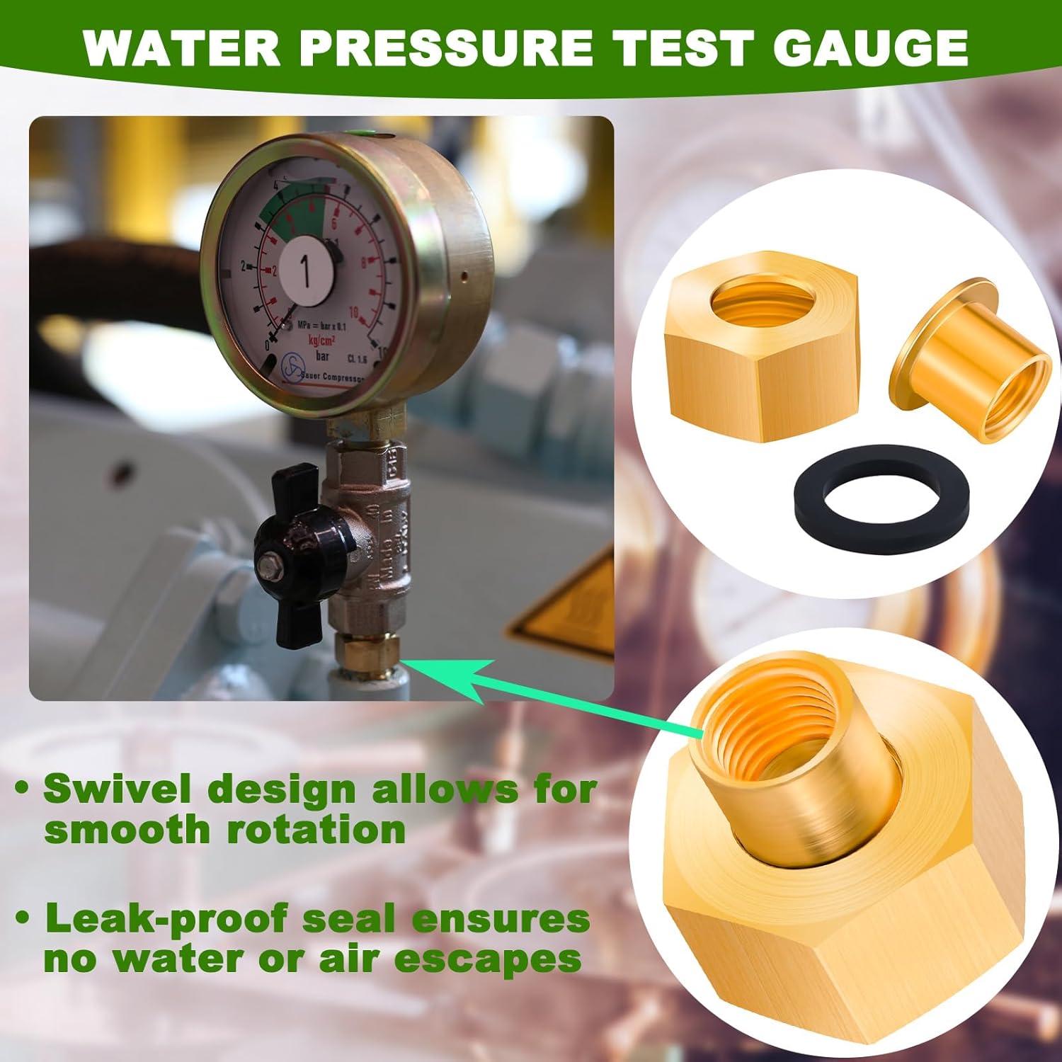 Adaptador de latón 4-Pack 1/4" NPT a 3/4" GHT Evangenial