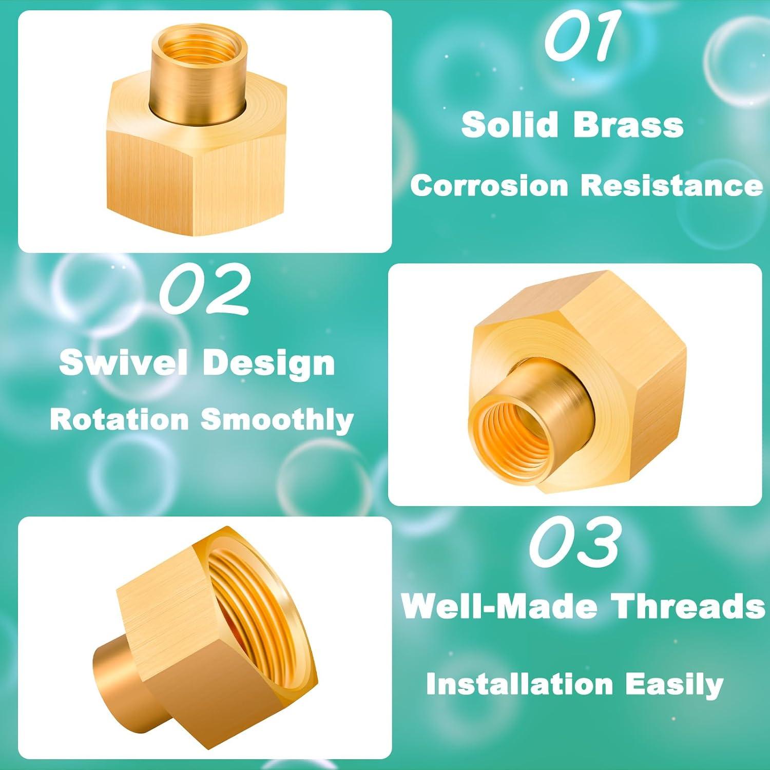 Adaptador de latón 4-Pack 1/4" NPT a 3/4" GHT Evangenial