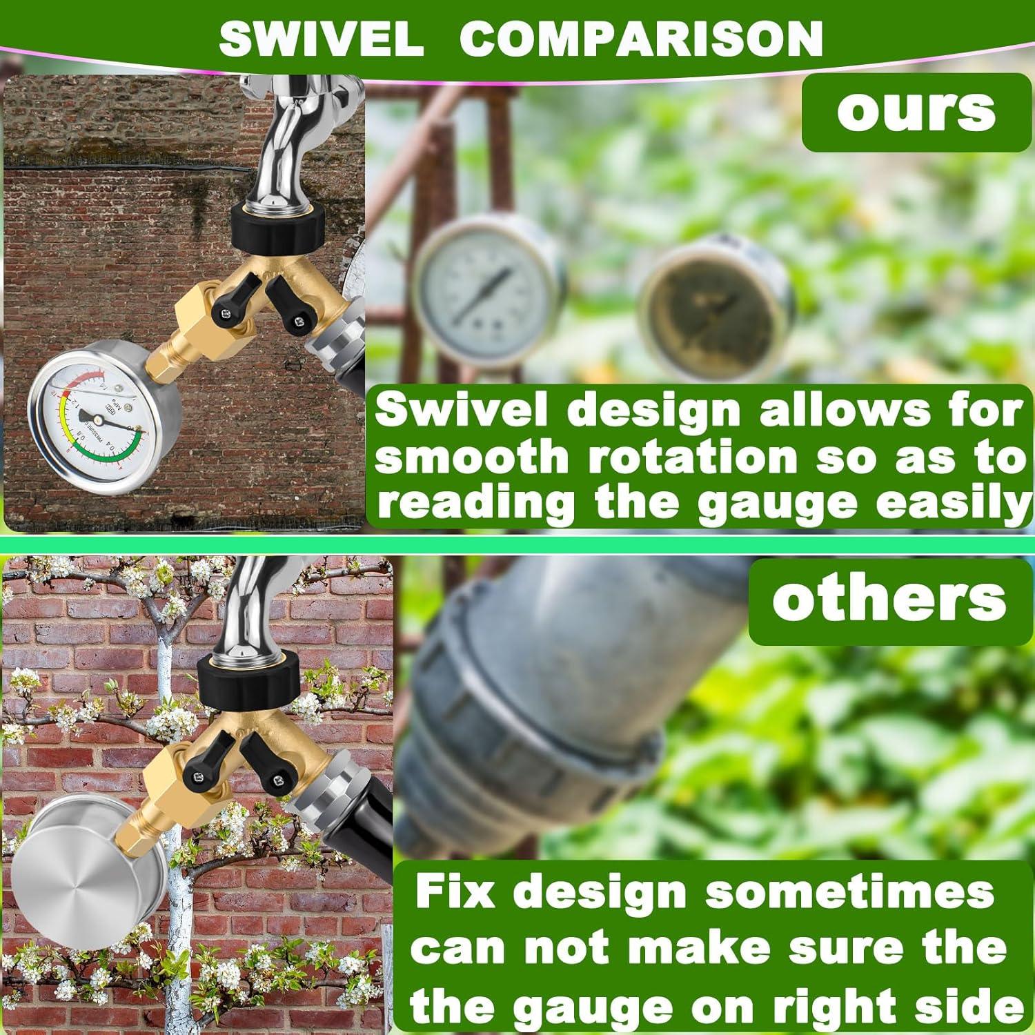 Adaptador de latón 4-Pack 1/4" NPT a 3/4" GHT Evangenial