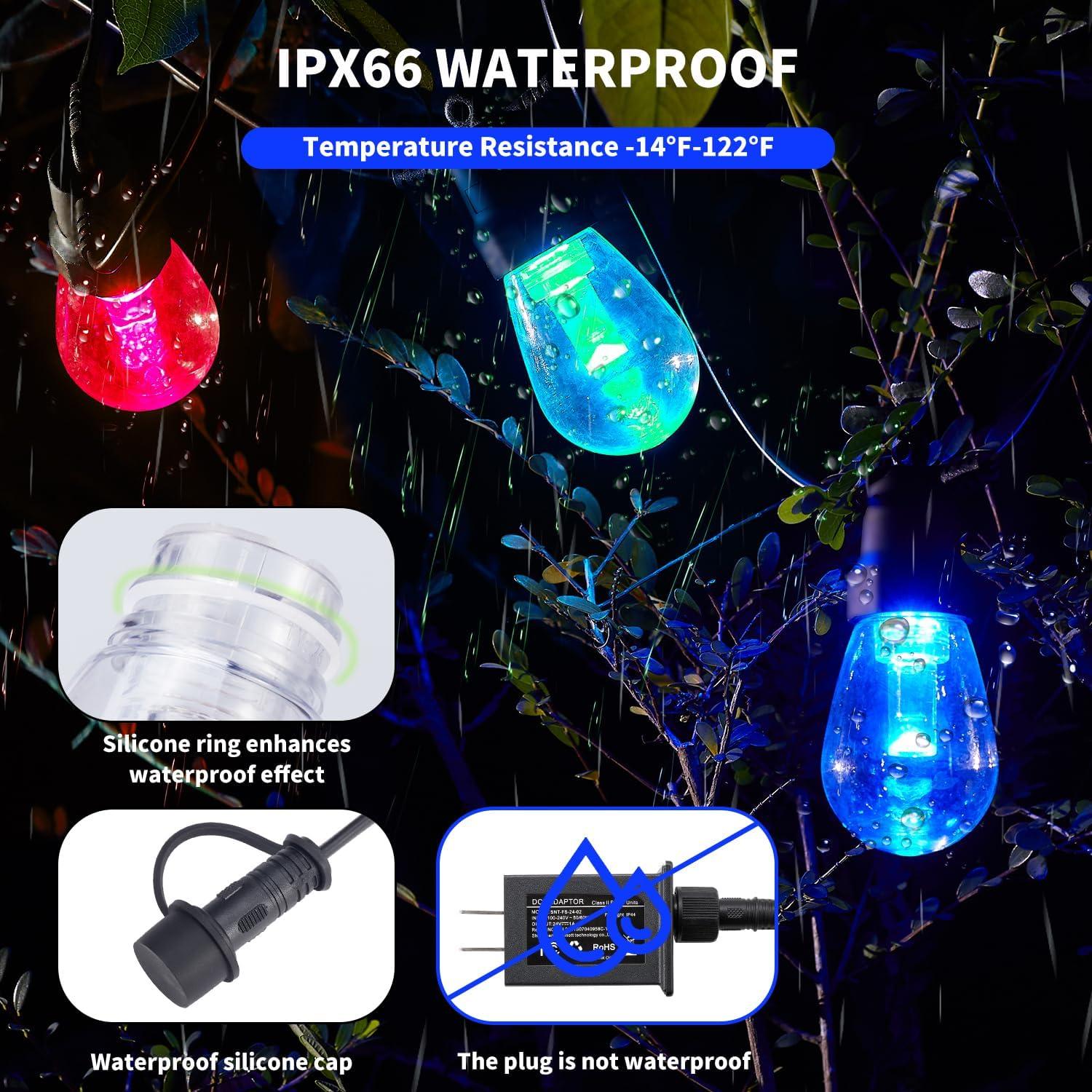 Luces de Cadena LED CAWWS 15m RGBW IP66 Control APP