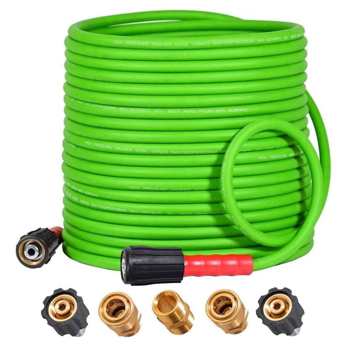 Manguera de Lavadora a Presión YAMATIC 75FT Verde 3200 PSI