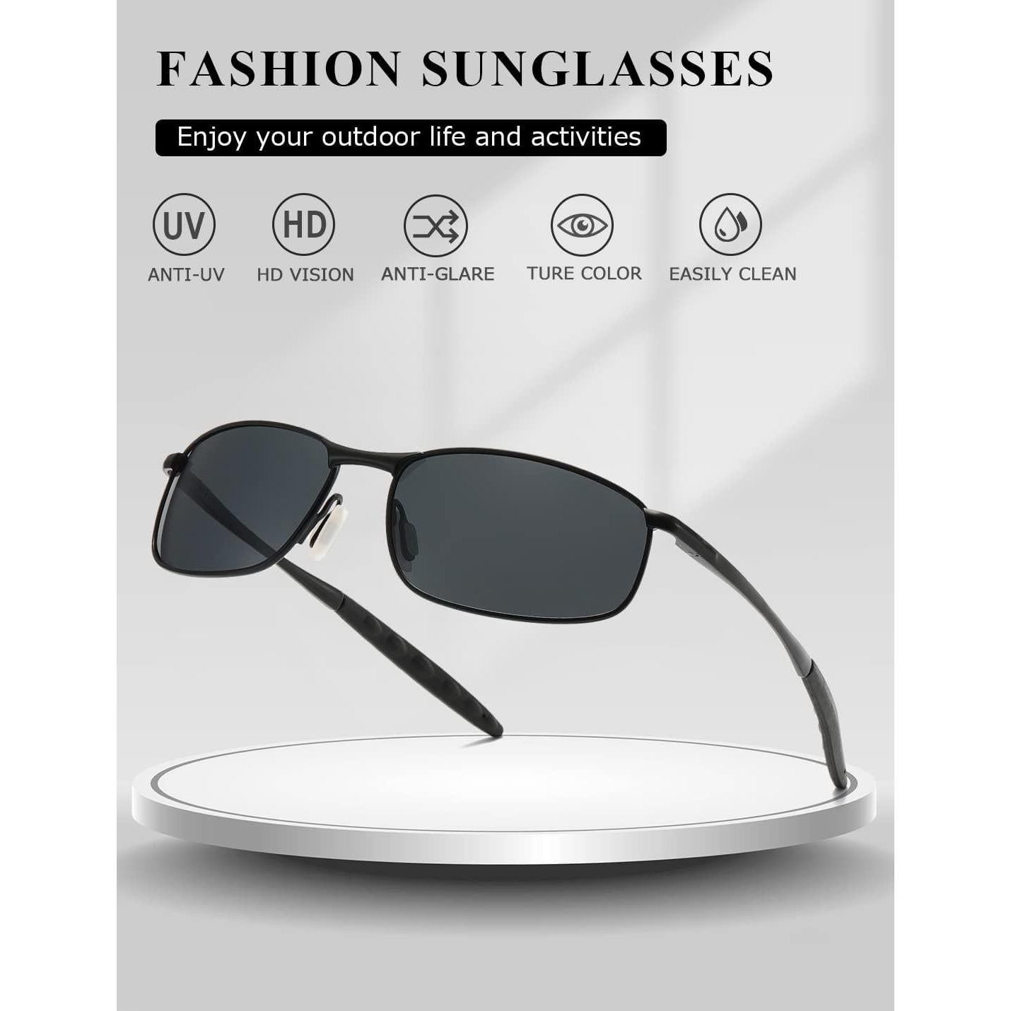 Gafas de sol AEVOGUE Vision metalizadas UV400 para hombres