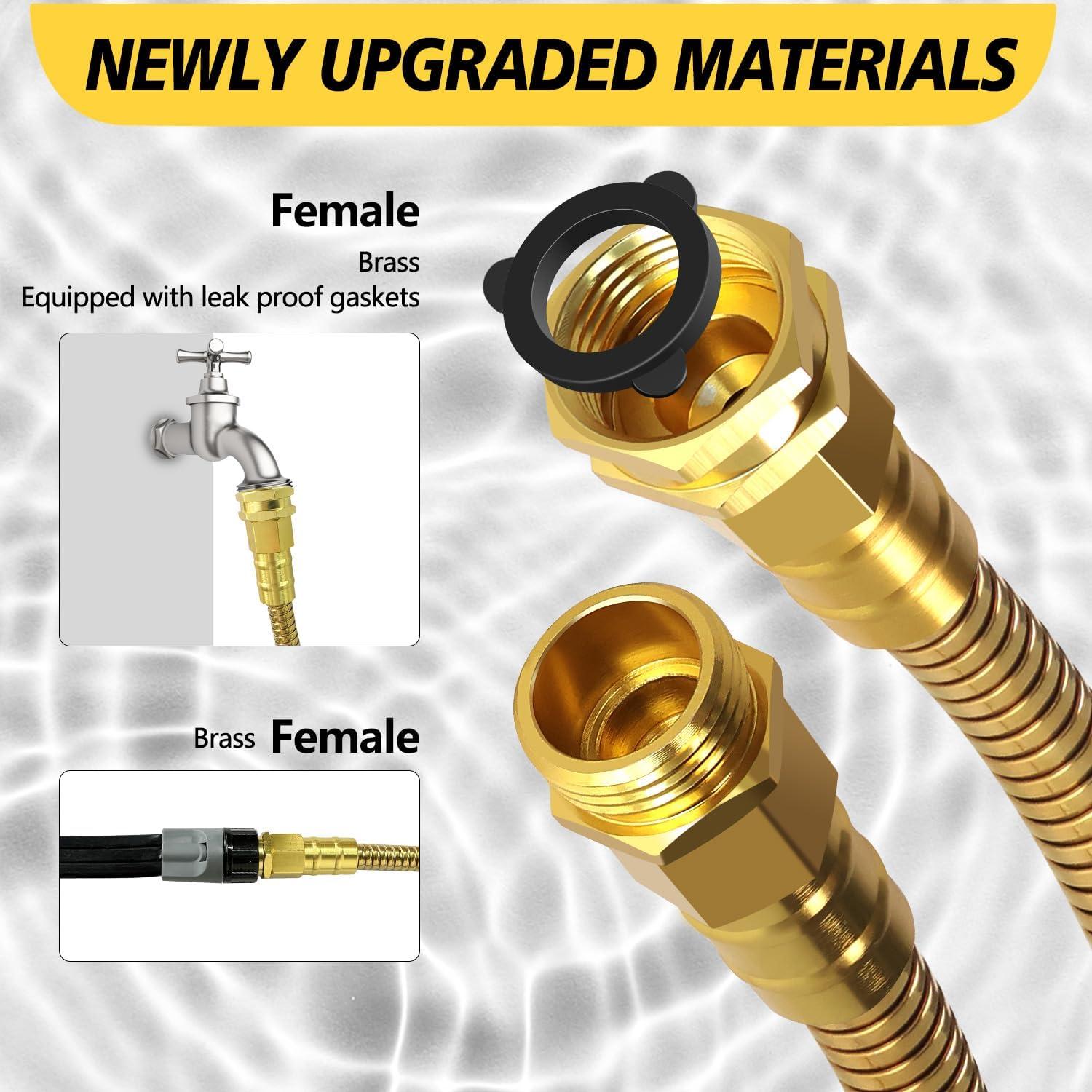 Manguera de Jardín Holldoor 0.91 m Acero Inoxidable Flexible