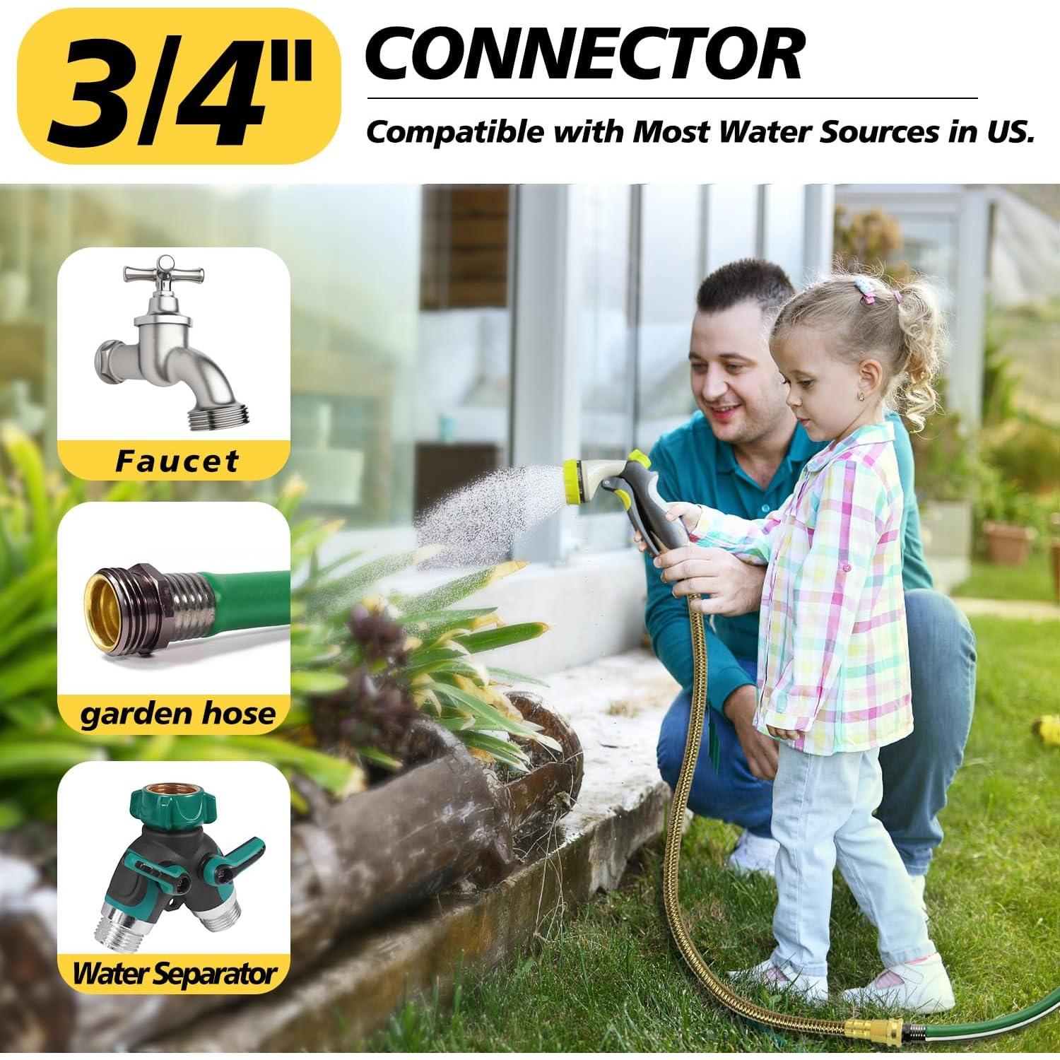 Manguera de Jardín Holldoor 0.91 m Acero Inoxidable Flexible