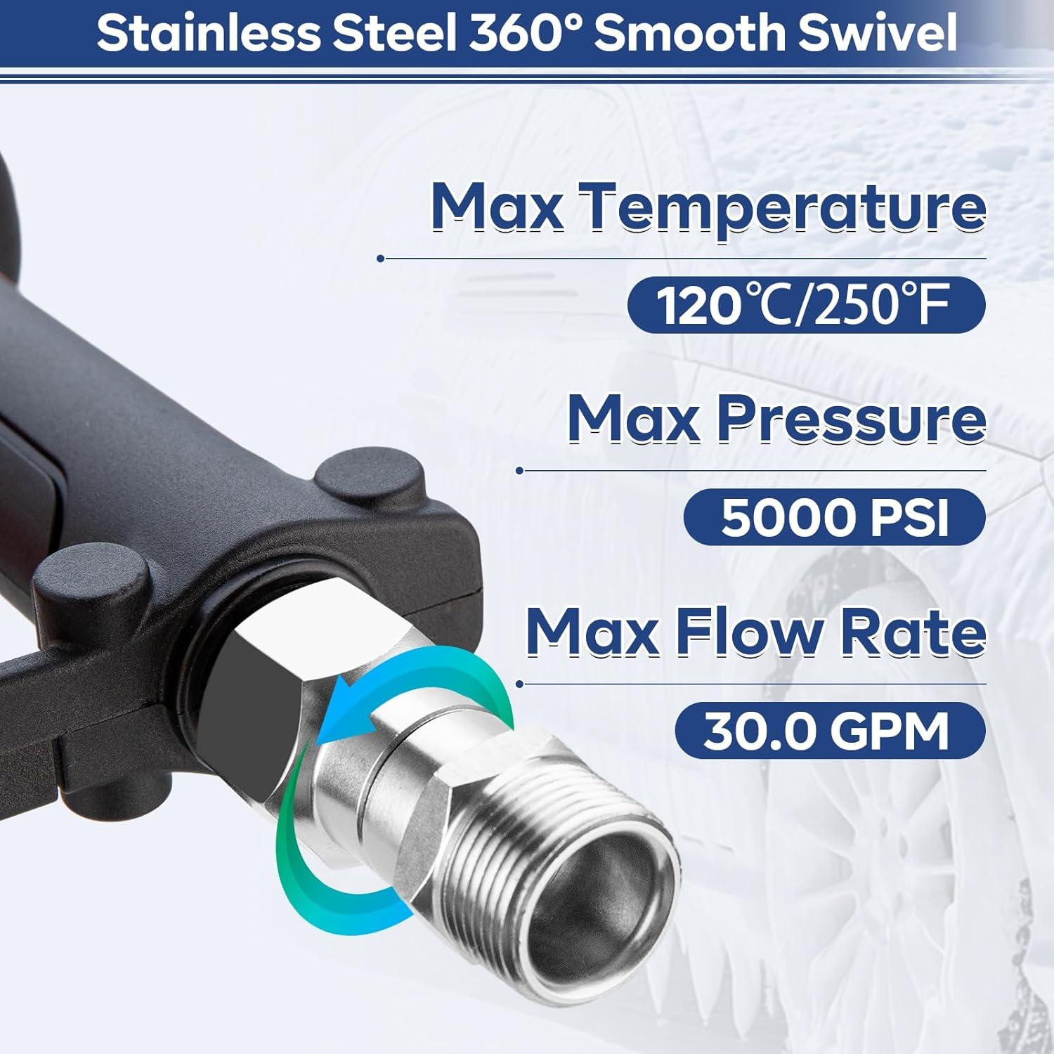 Conector Giratorio M22 GALELEOPARD 14mm Acero Inoxidable 5000 PSI