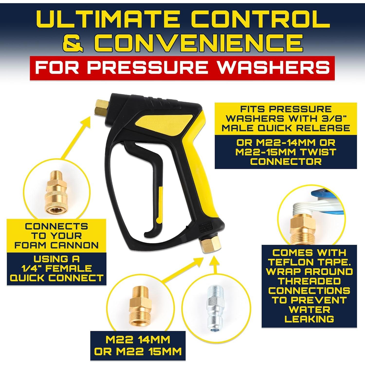 Mango de Pistola de Presión Snubster Clean Car USA 5000 PSI