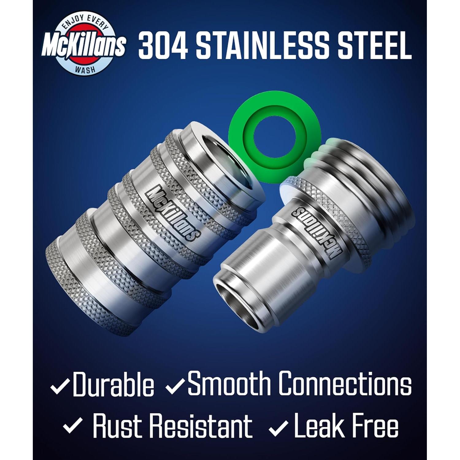 Conectores Rápidos Automáticos McKillans para Manguera de Jardín - Kit de 5 Piezas