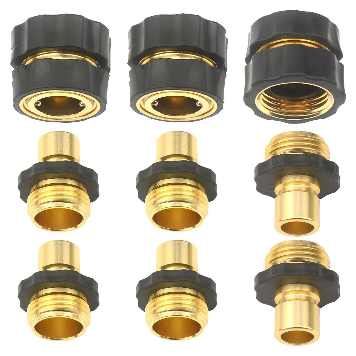 Juego de 9 Conectores Rápidos de Manguera GardeningWill 1.9 cm