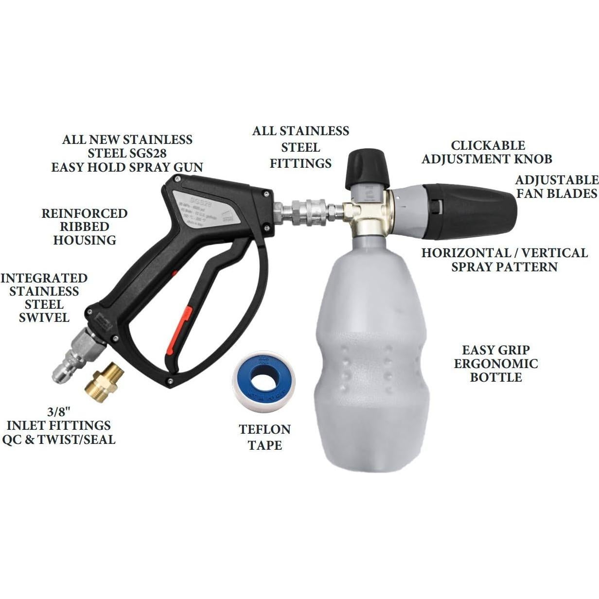 Kit Pistola y Cañón Magnum 28 Acero Inoxidable MTM Hydro