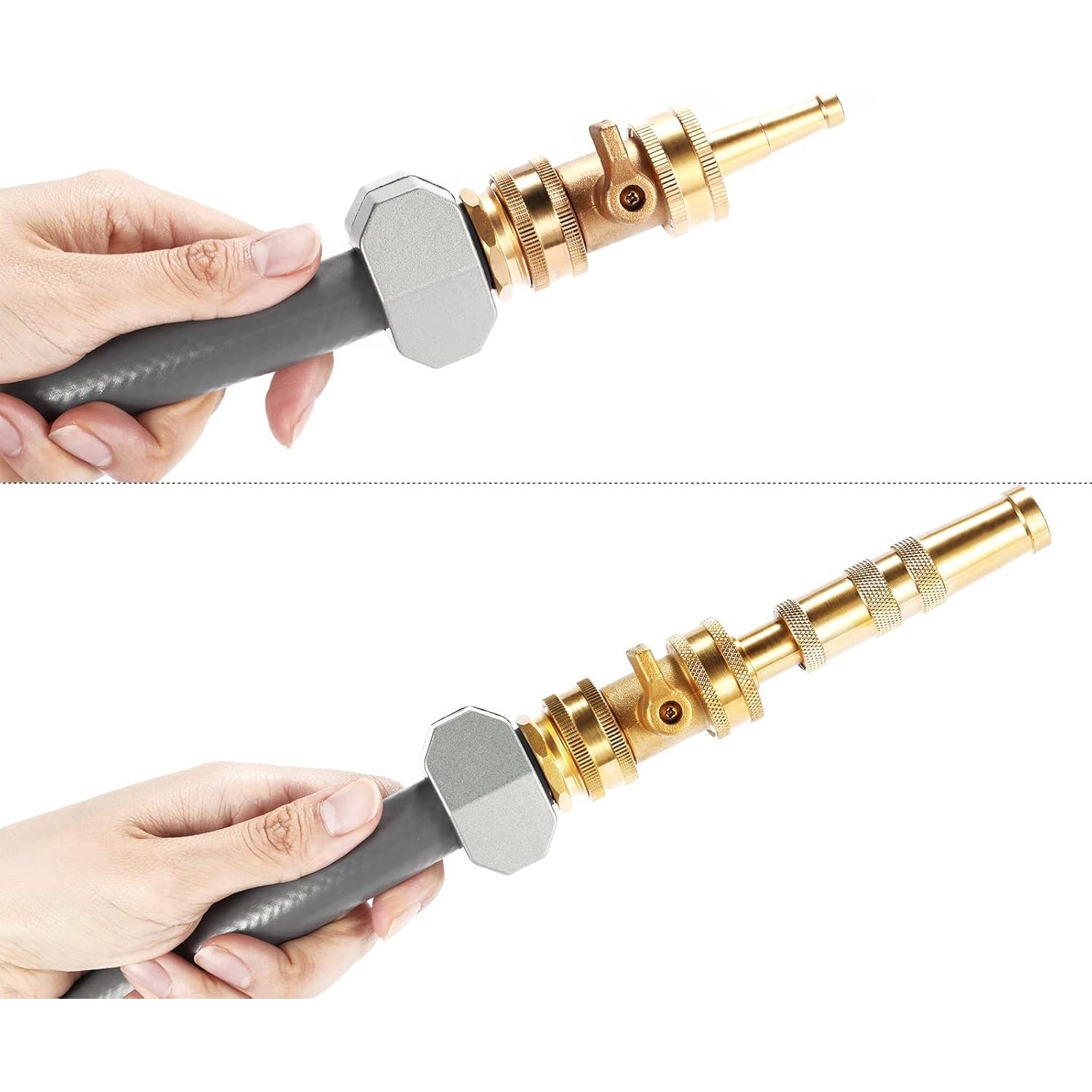 Boquilla de Manguera Ajustable Sanpaint 3/4" Latón Resistente