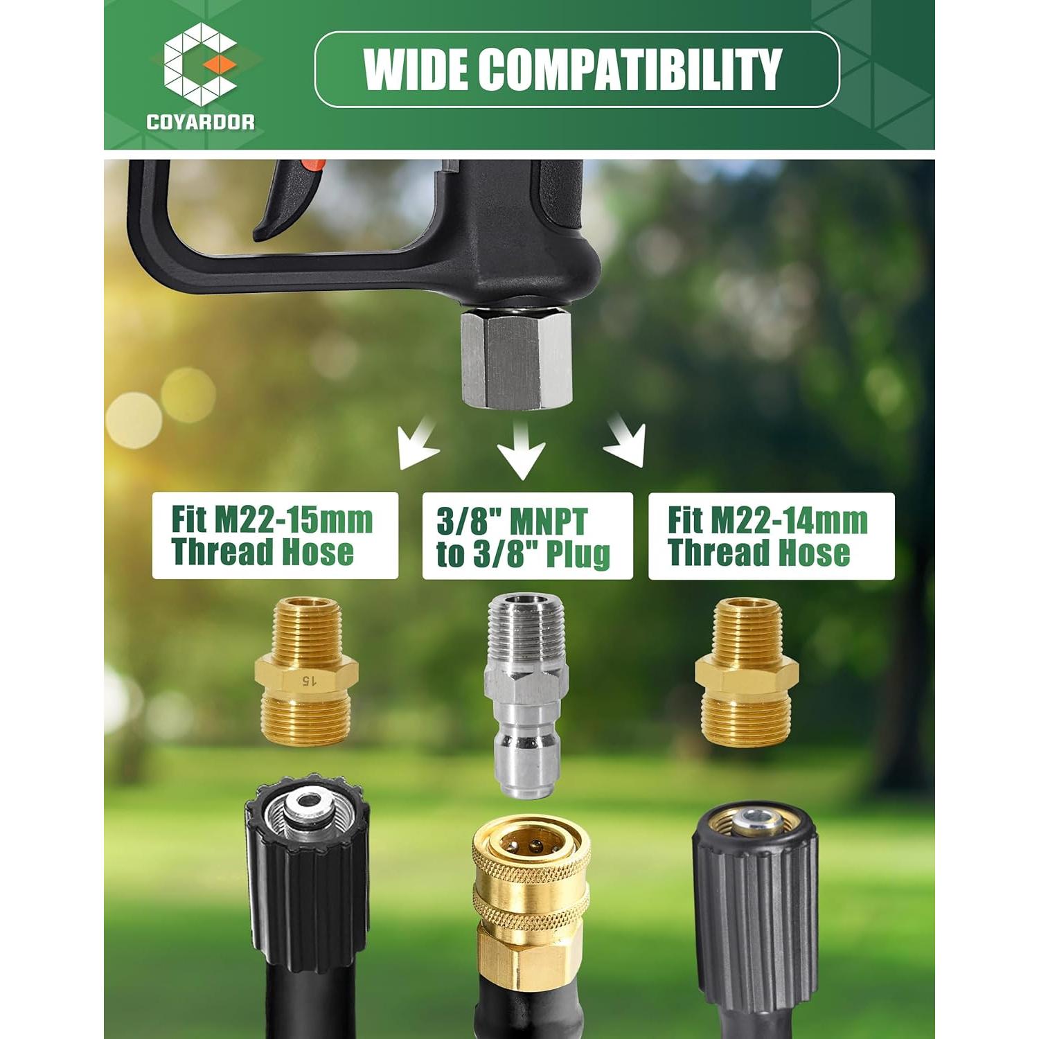 Pistola de Lavado a Presión Corto Coyardor 4000 PSI - Negro