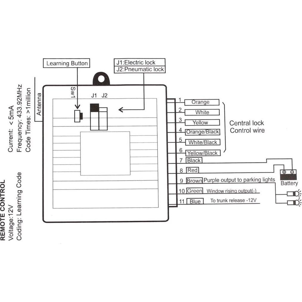 Kit Control Remoto Universal X AUTOHAUX para Coche 12V