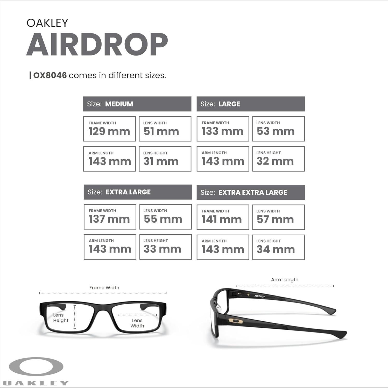 Gafas de sol Oakley Airdrop OX8046 para hombres + Kit