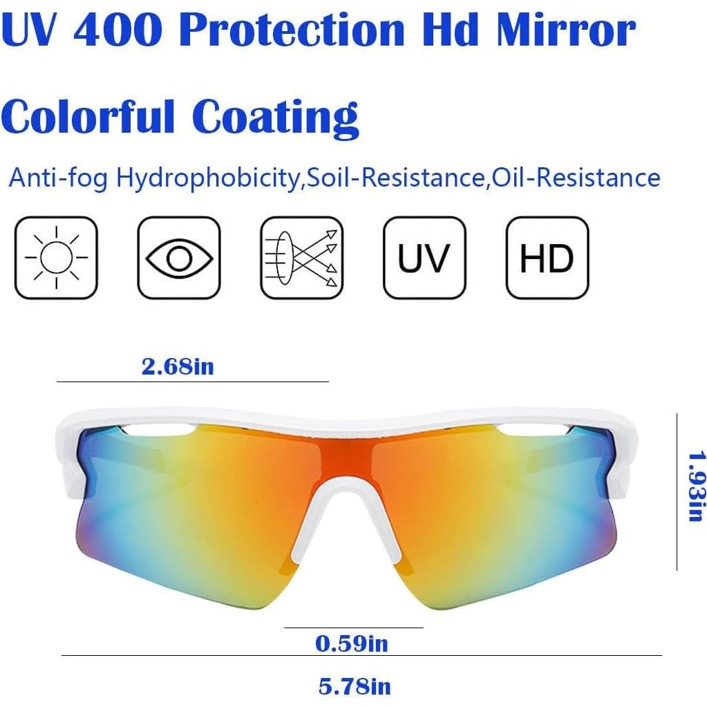 Gafas de sol deportivas WoodCloris UV400 para hombres y mujeres