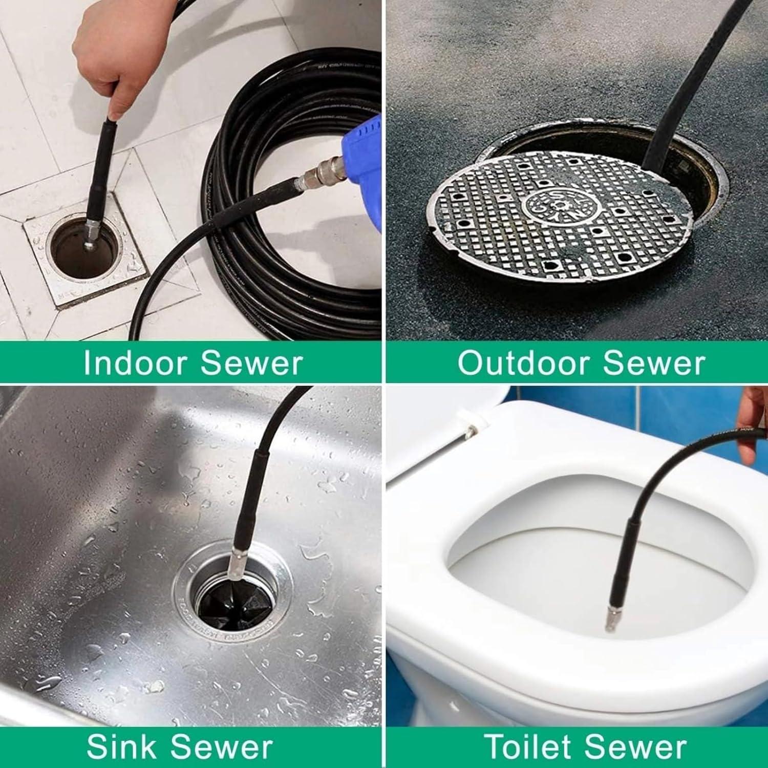 Boquilla de limpieza de alcantarillado Lausixy 5000 PSI acero inoxidable