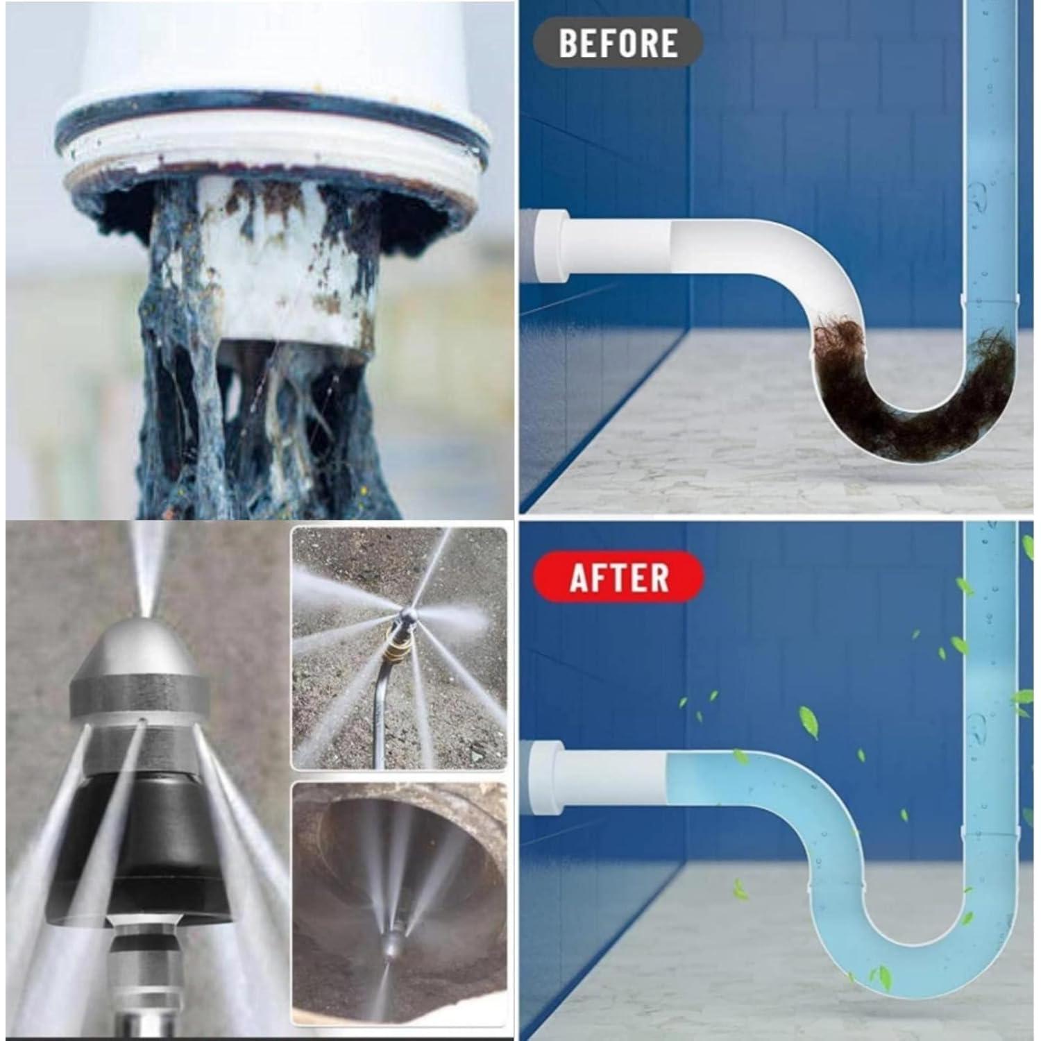 Boquilla de limpieza de alcantarillado Lausixy 5000 PSI acero inoxidable