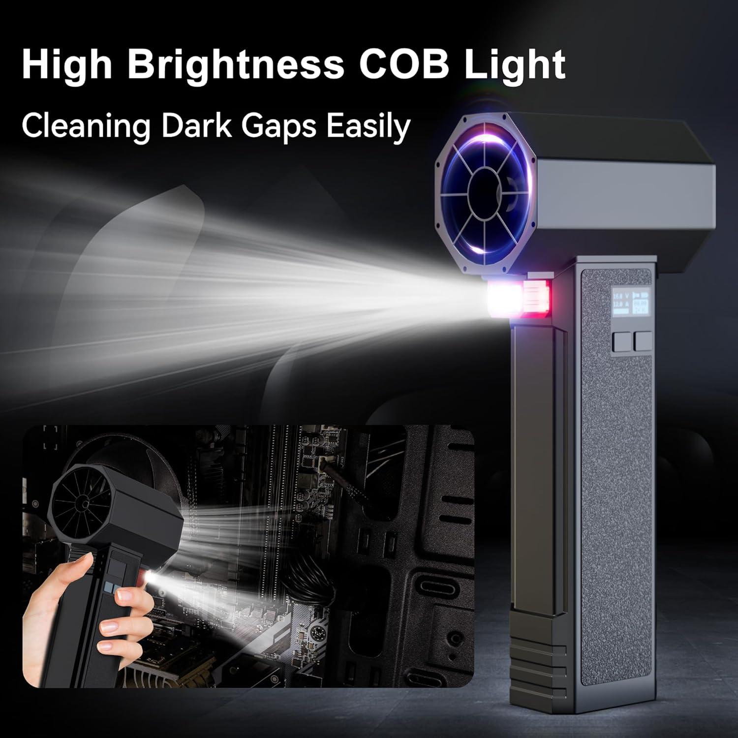 Soplador de Aire Inalámbrico Xoopon TF64, 4000mAh, 4 Velocidades