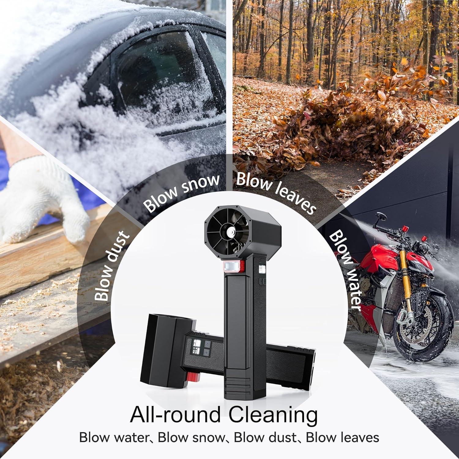 Soplador de Aire Inalámbrico Xoopon TF64, 4000mAh, 4 Velocidades