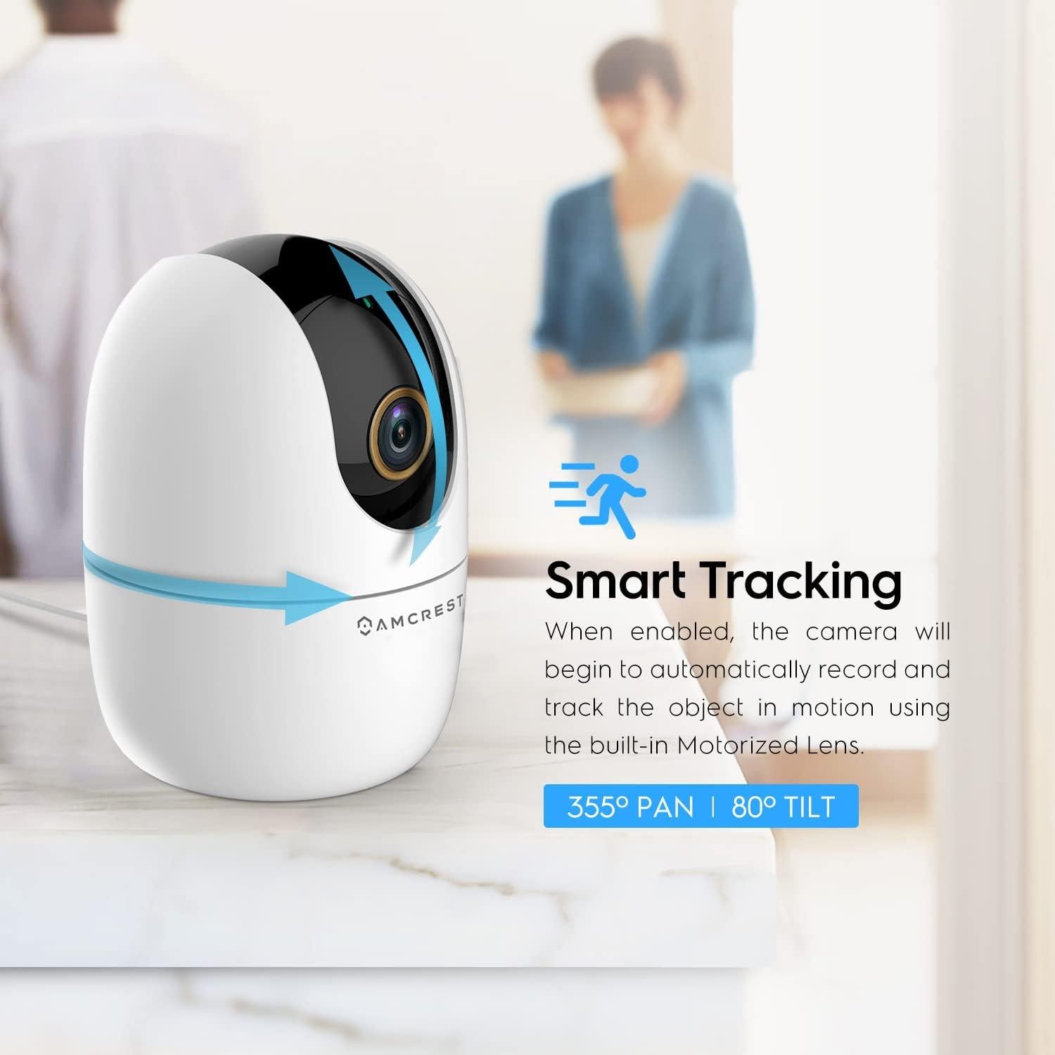 Cámara WiFi Amcrest ASH41-W 4MP con audio y visión nocturna