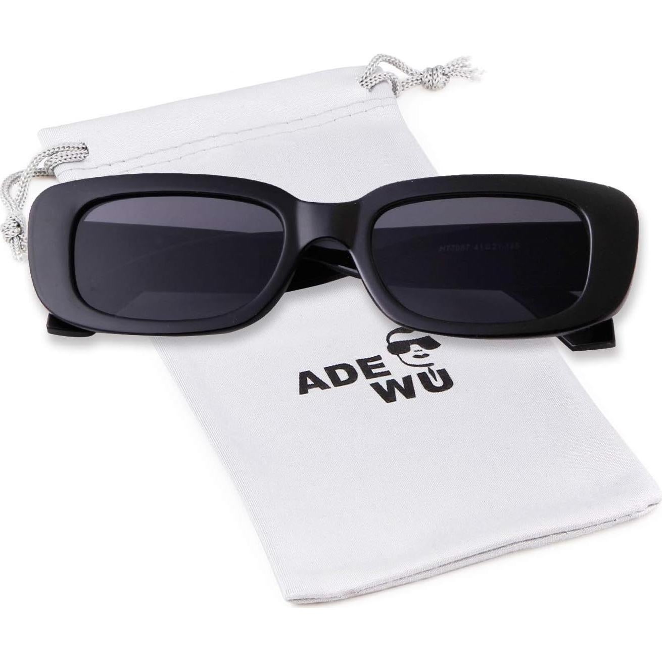Gafas de sol rectangulares ADE WU unisex retro 90s UV400