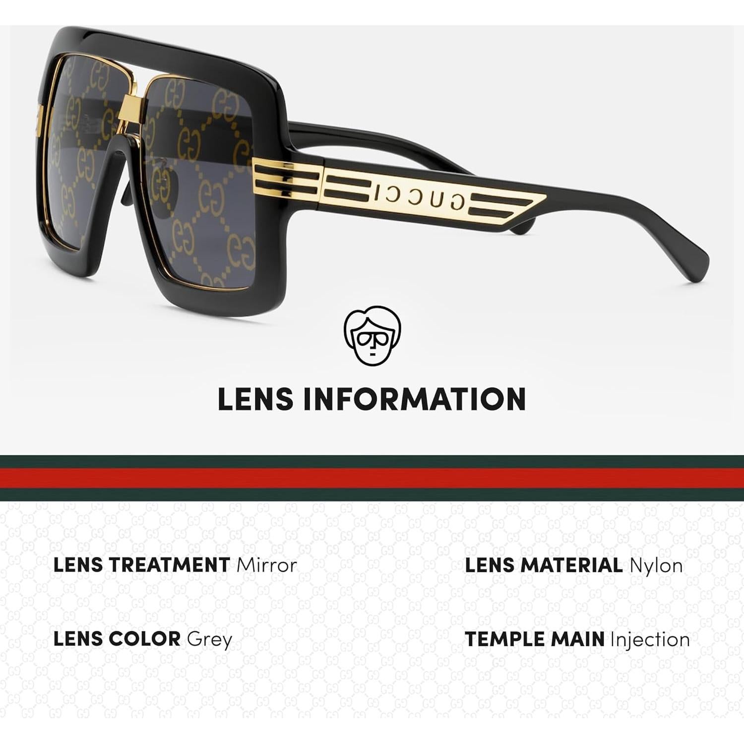 Gafas de Sol Gucci GG0900S Lentes de Logo 60mm Negro