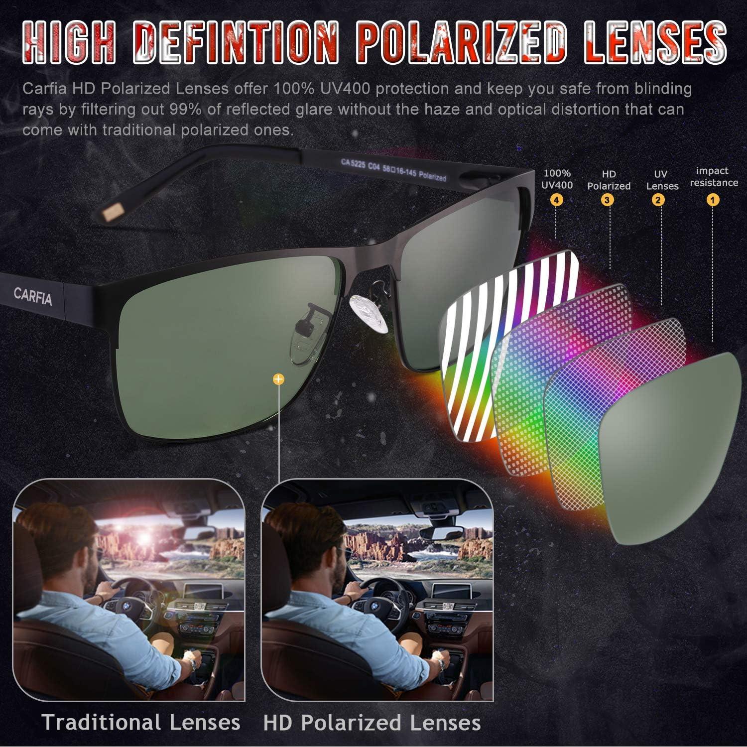 Gafas de sol CARFIA Metal Polarizadas UV400 para Hombres