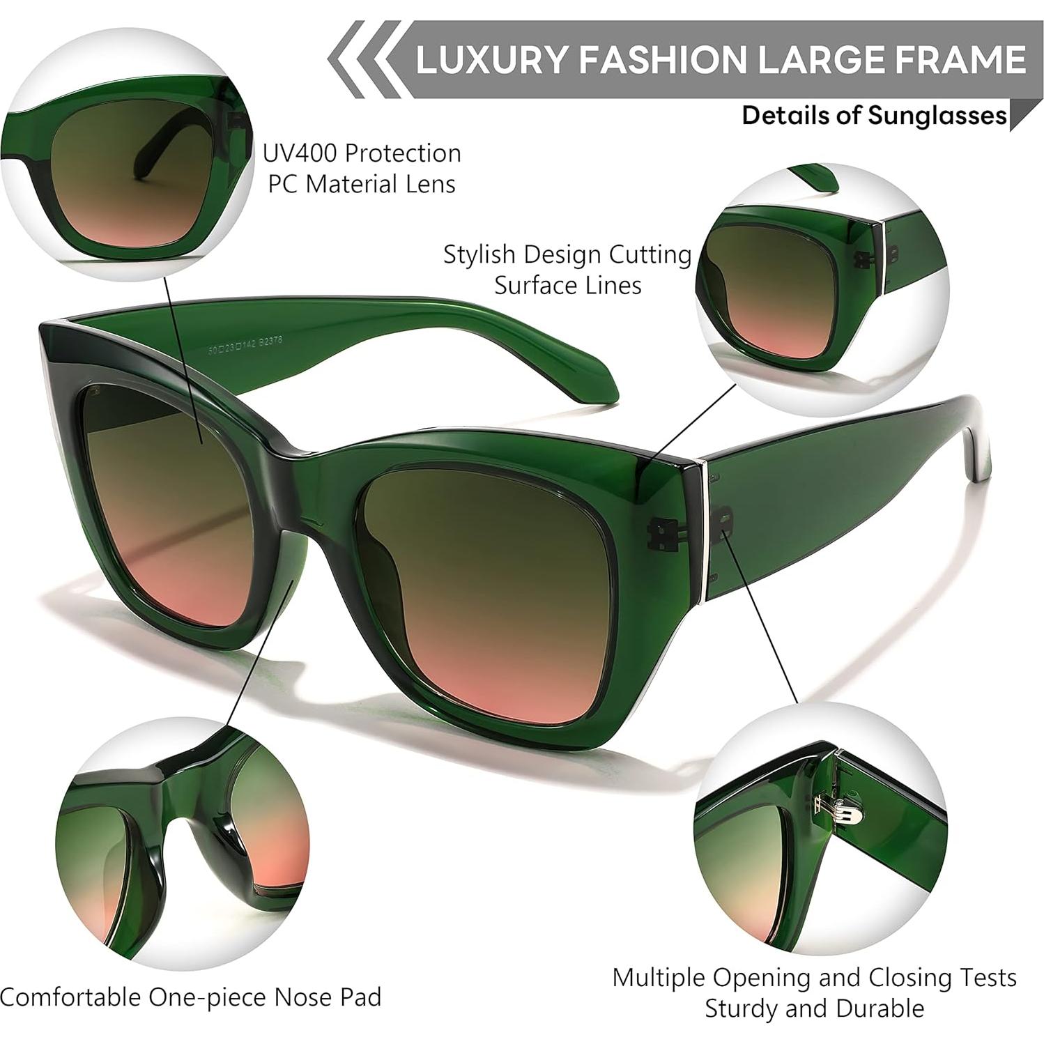 Gafas de sol cuadradas FEISEDY B2378 UV400 para mujer