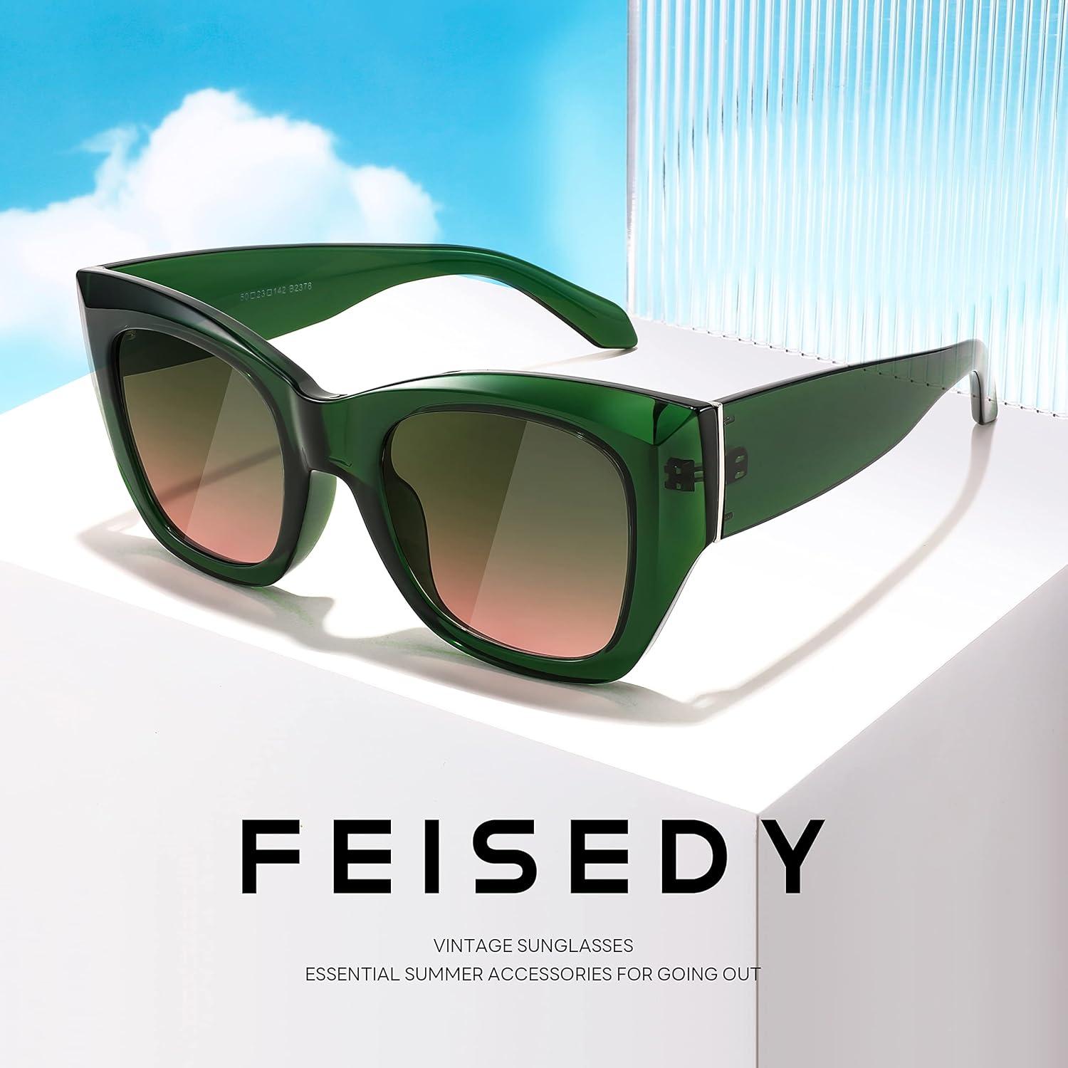 Gafas de sol cuadradas FEISEDY B2378 UV400 para mujer
