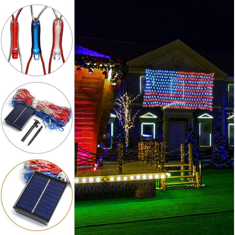 Luces LED Solares Americanas 420 LEDs Impermeables