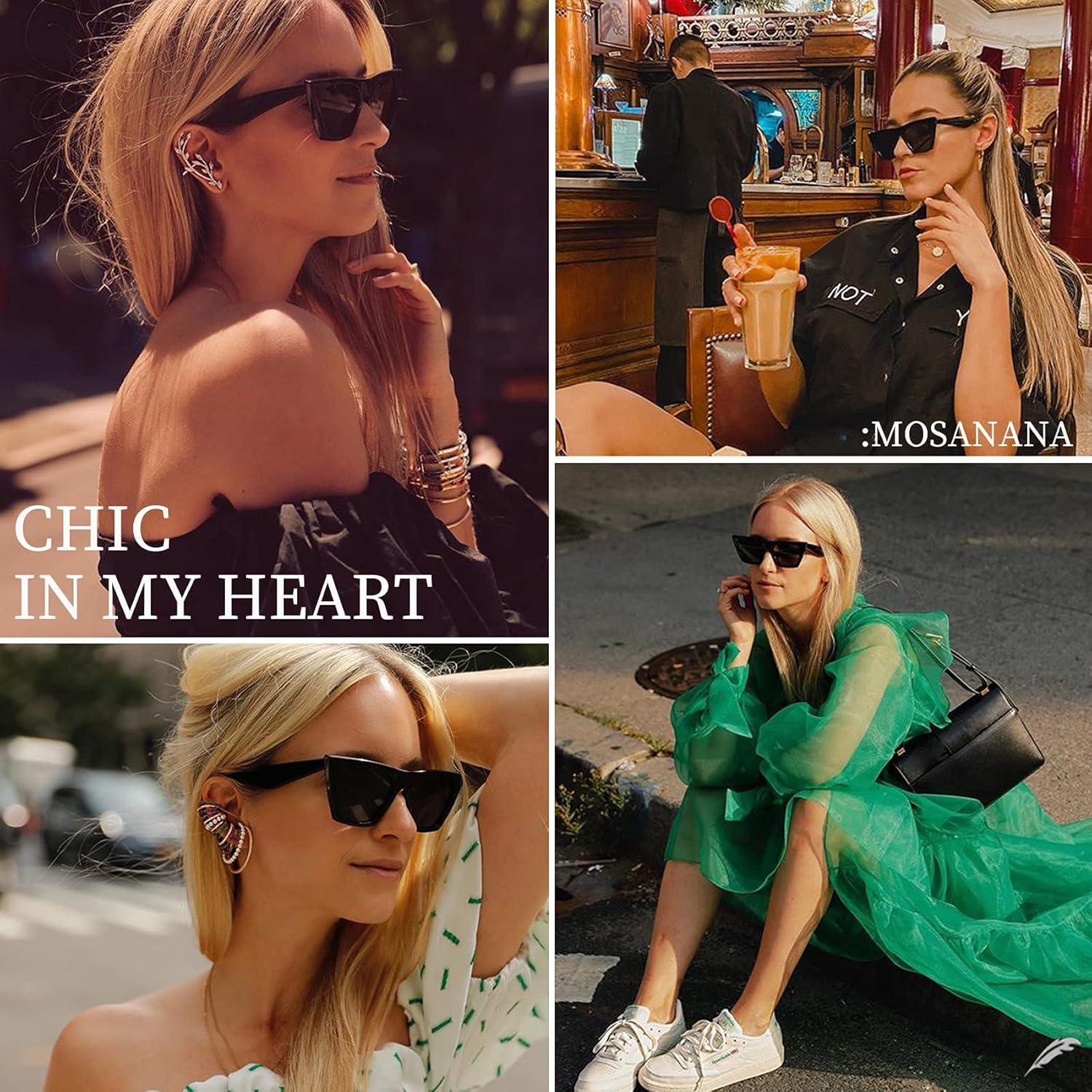 Gafas de sol cuadradas Mosanana UV400 para mujeres