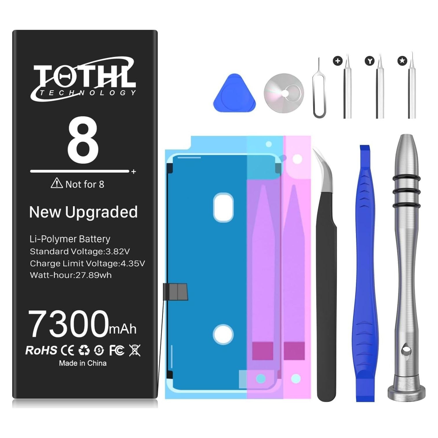 Batería de Reemplazo para iPhone 8 TQTHL 7300mAh con Herramientas